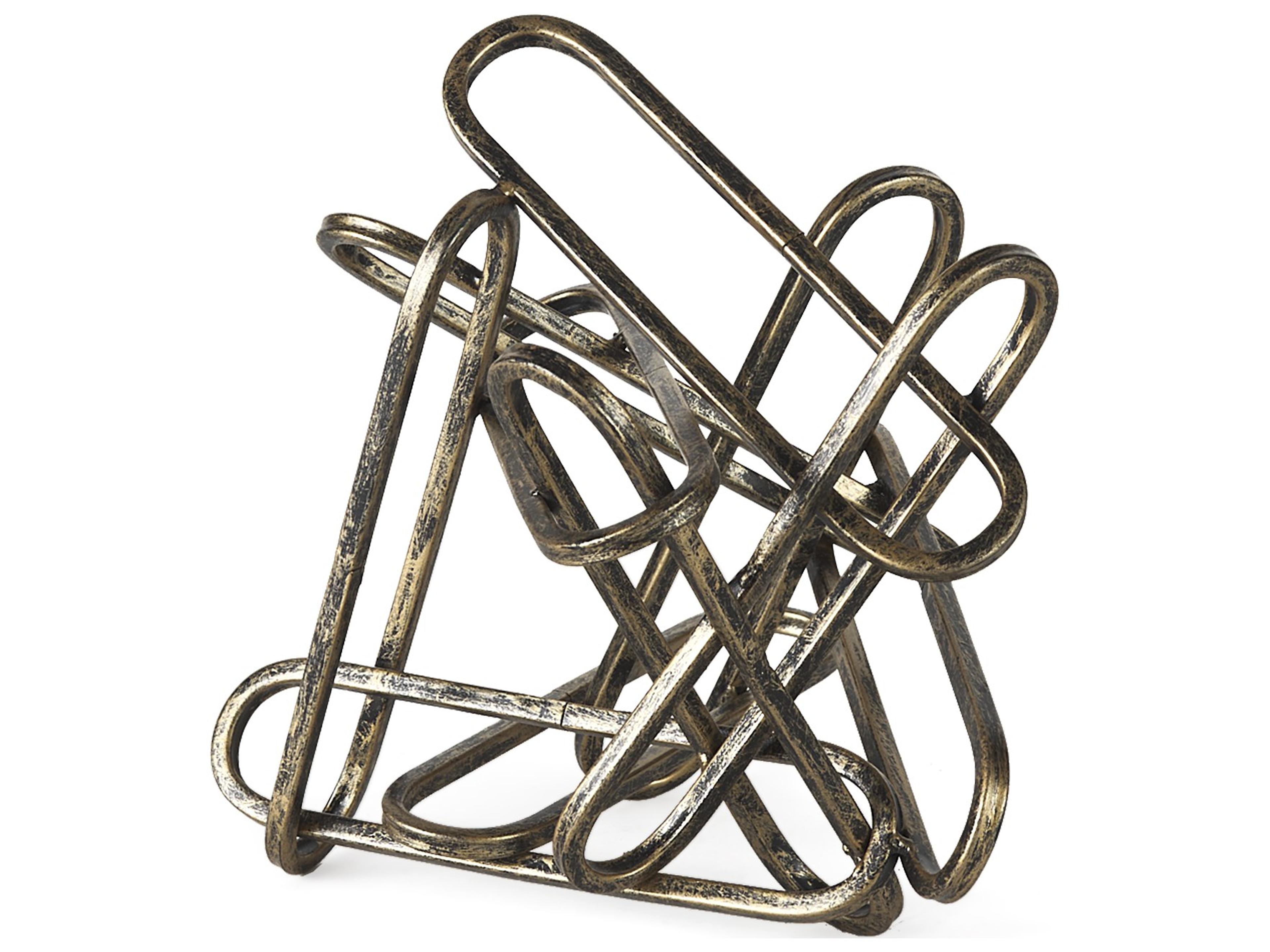 Henderson II 10L x 12W Gold Metal Paperclip Object