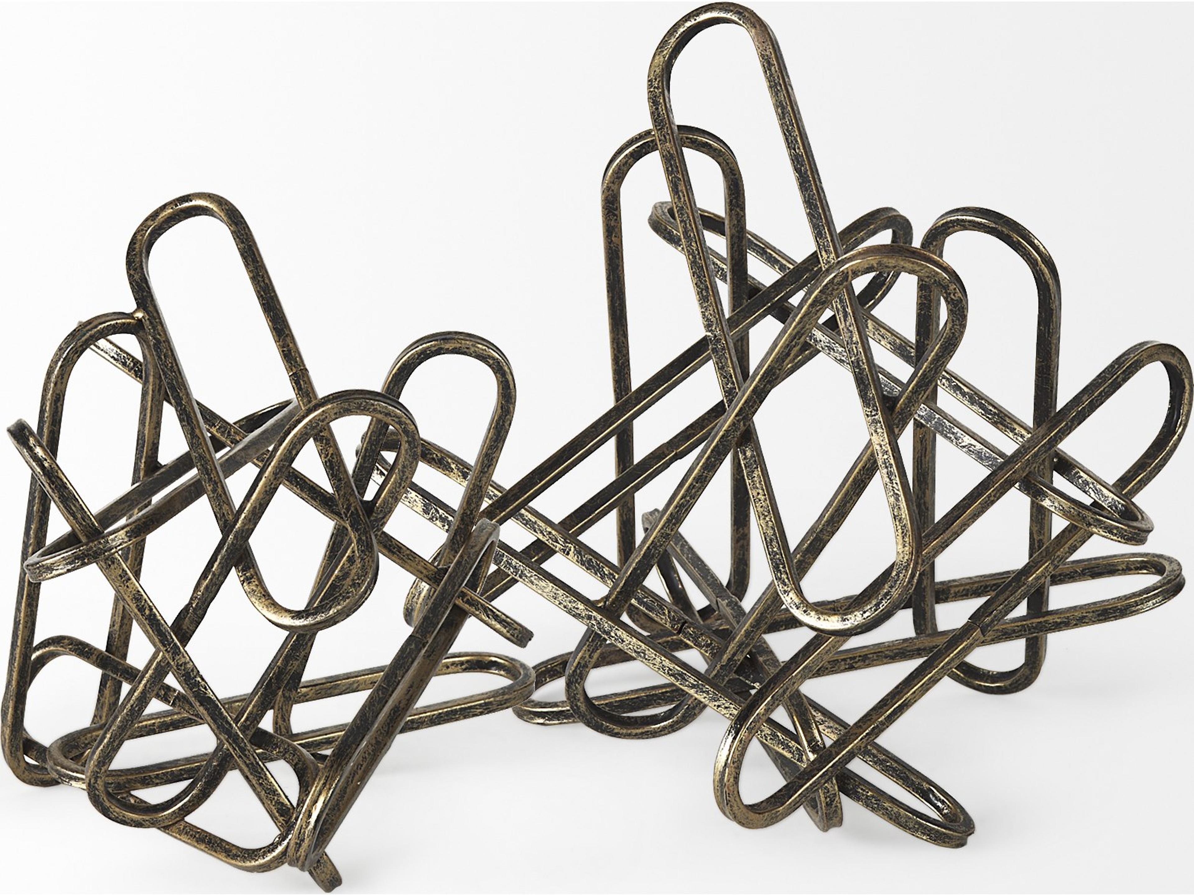 Mercana Henderson II 10L x 12W Gold Metal Paperclip Object