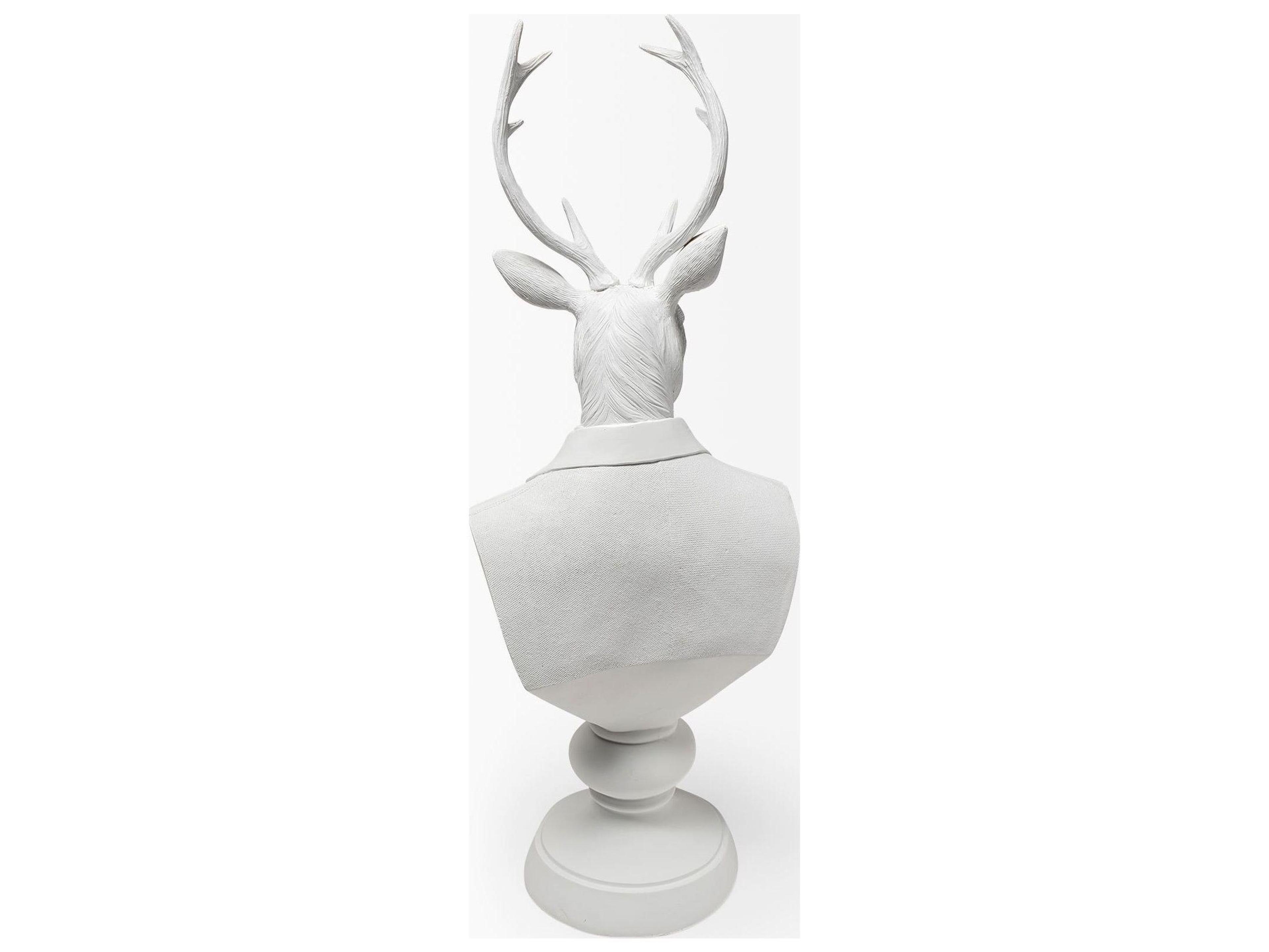 Mercana Mozart 8L x 6W White Resin Deer In A Suit