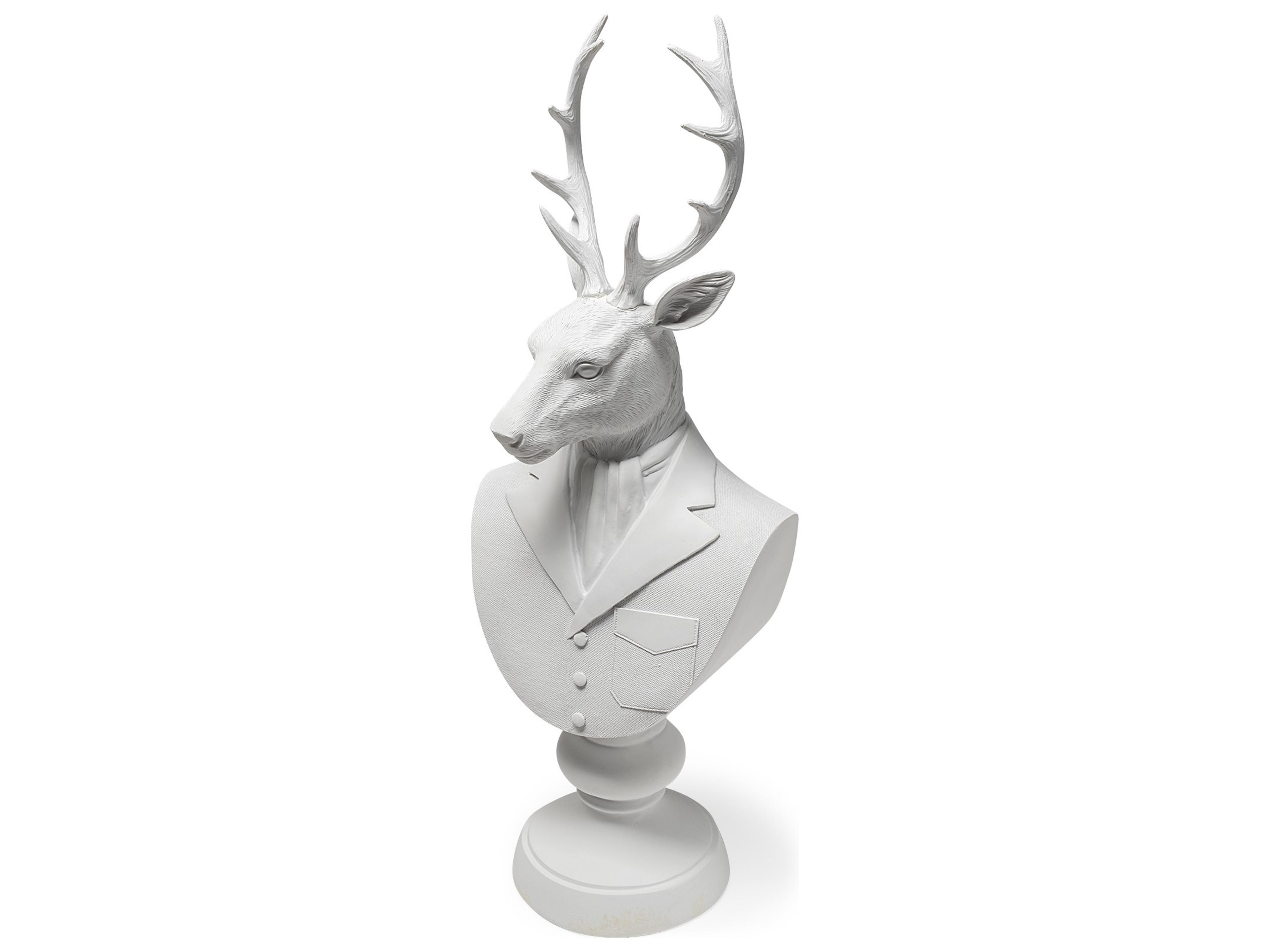 Mozart 8L x 6W White Resin Deer In A Suit