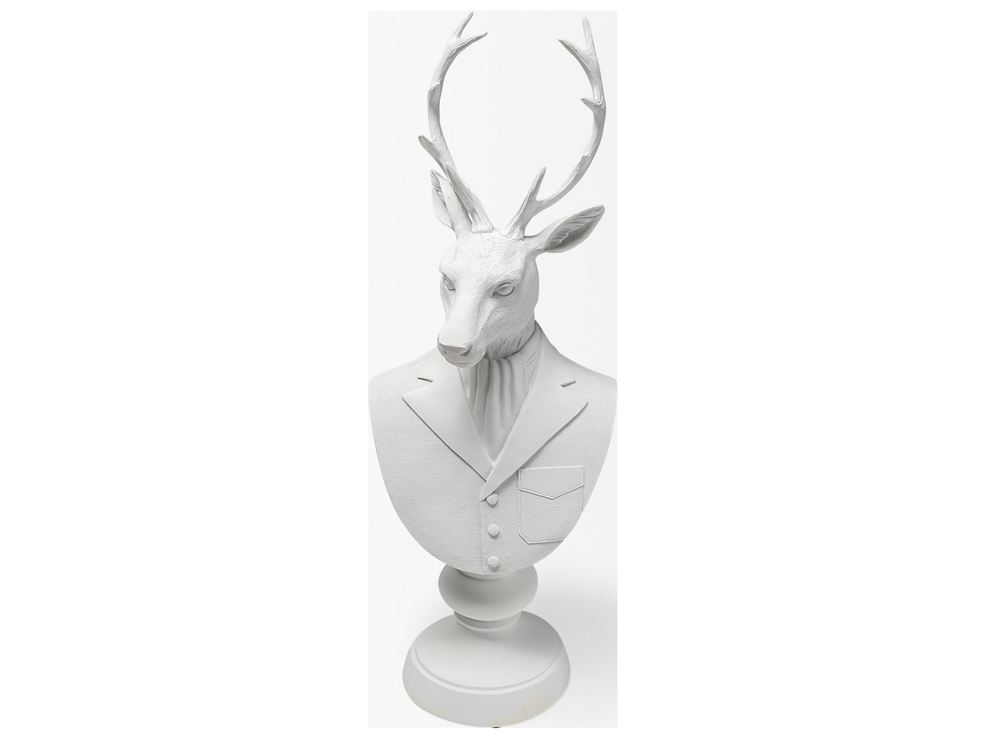 Mercana Mozart 8L x 6W White Resin Deer In A Suit