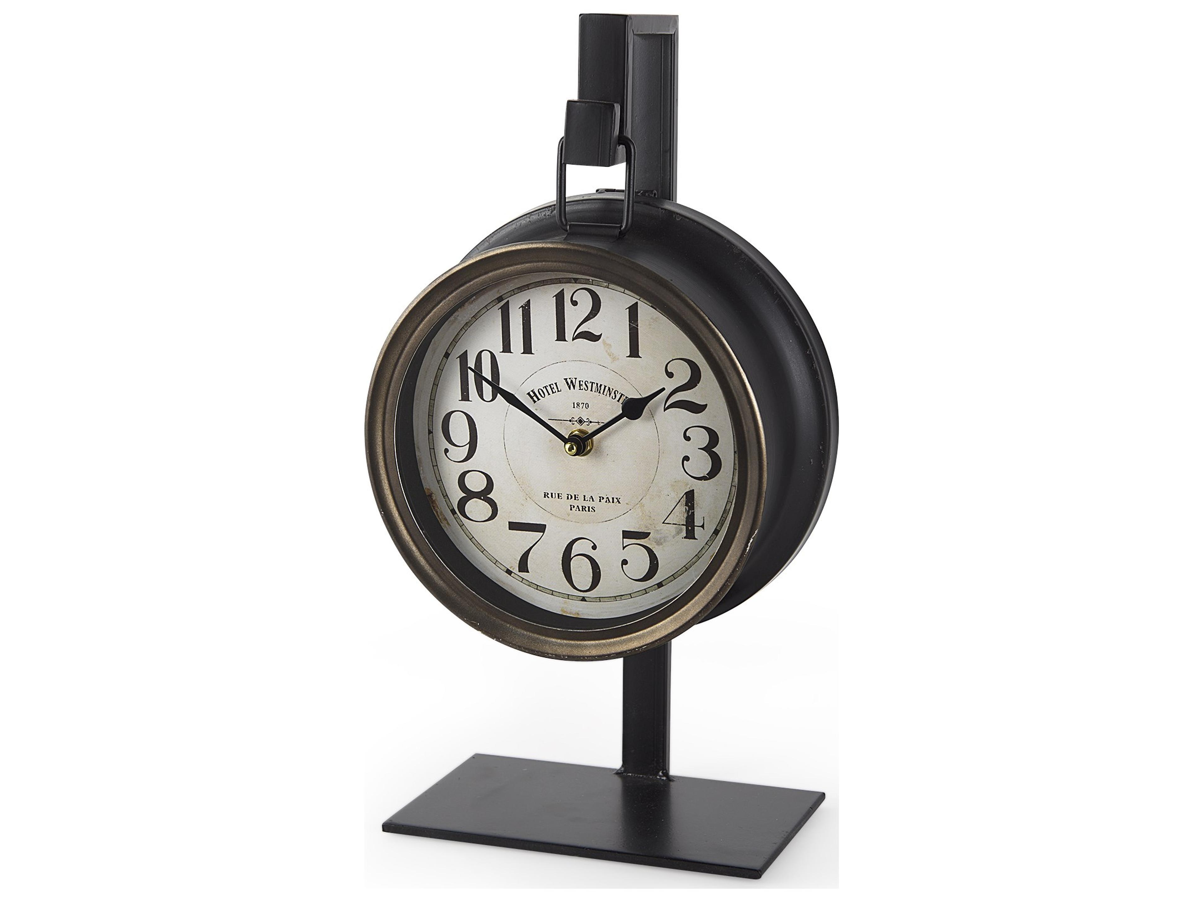 Taxz Metallic Brown Metal Hanging Table Clock