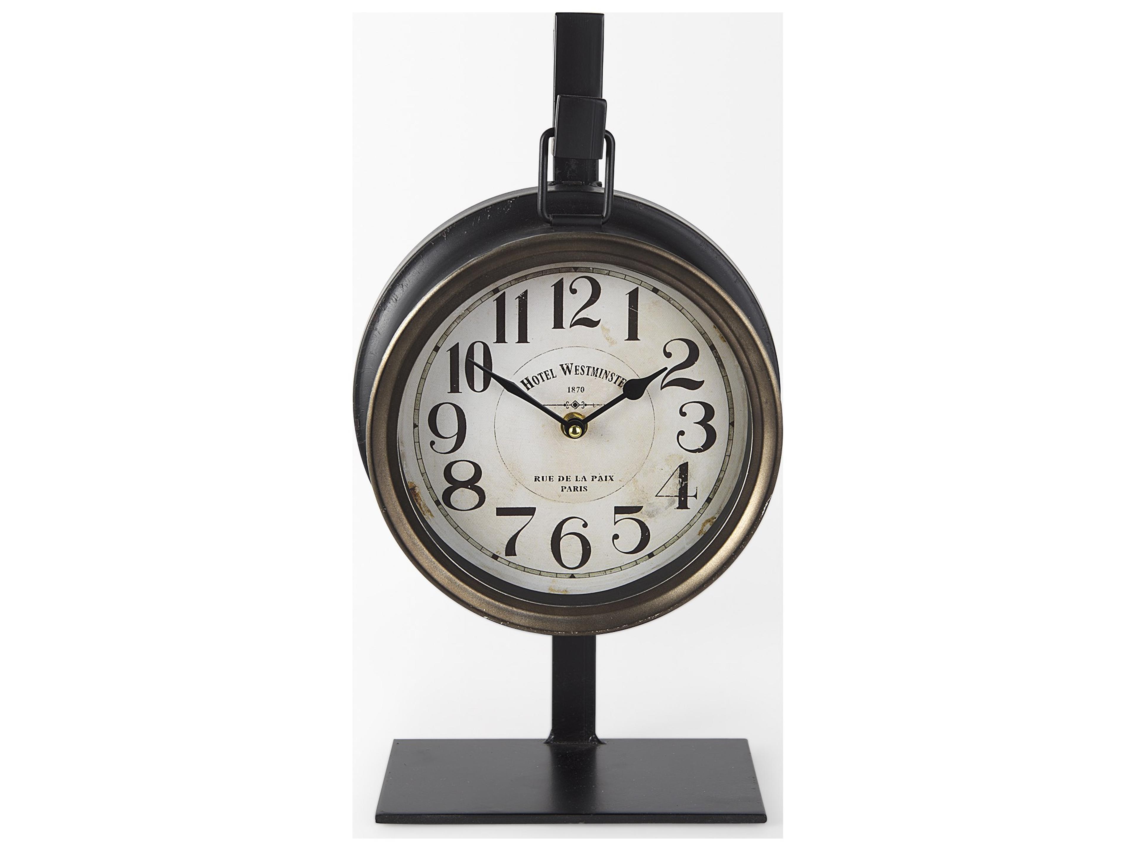 Mercana Taxz Metallic Brown Metal Hanging Table Clock