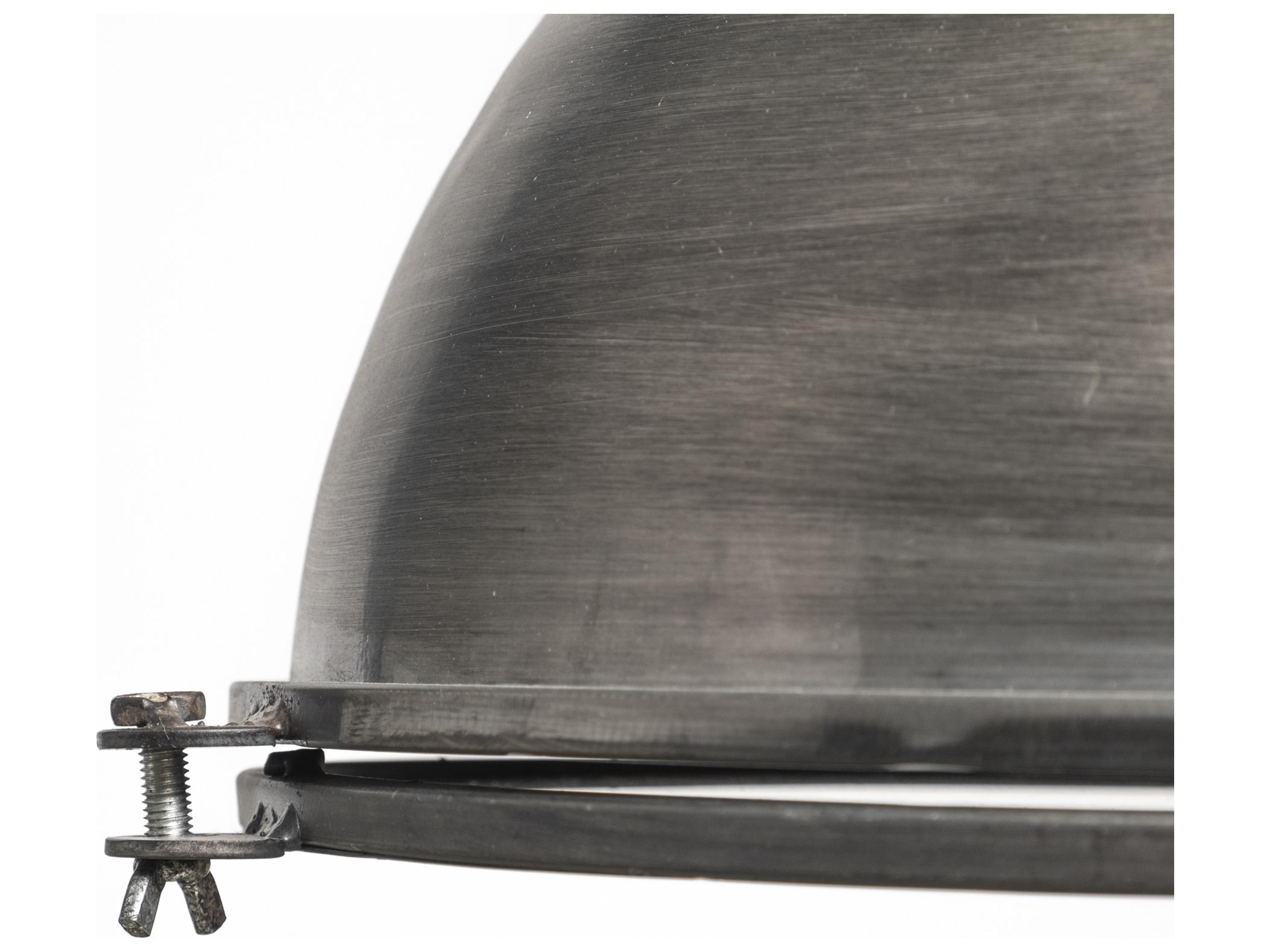 Mercana Bashaw I 17x20 Gray Toned Metal Dome Pendant Light