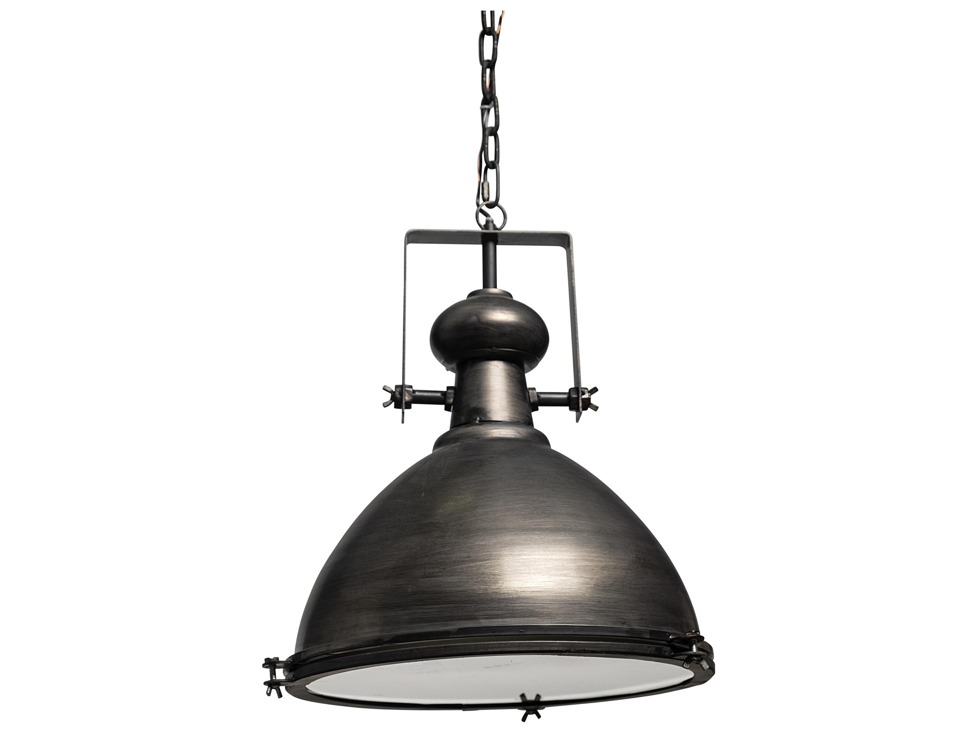 Mercana Bashaw I 17x20 Gray Toned Metal Dome Pendant Light