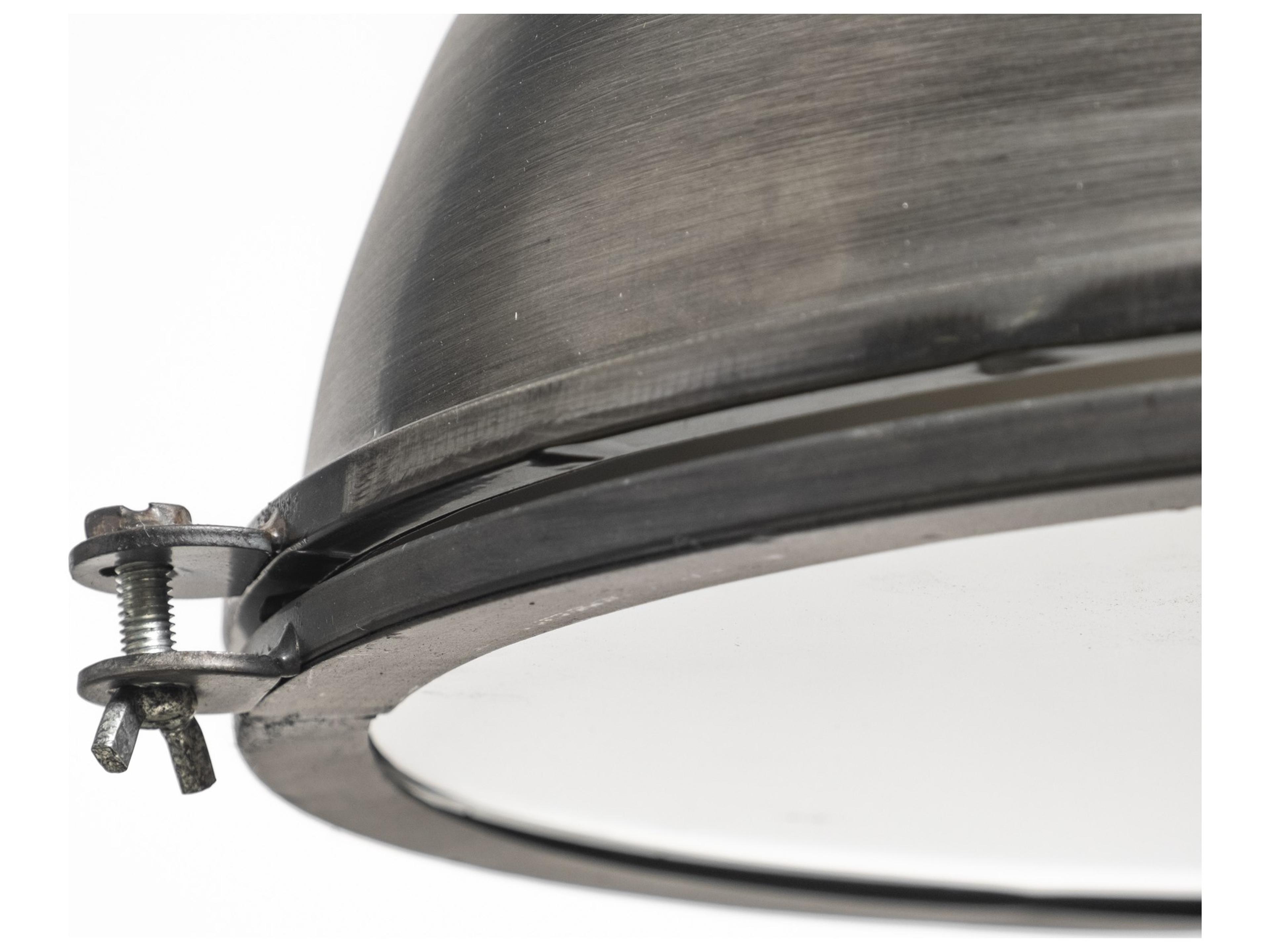 Mercana Bashaw I 17x20 Gray Toned Metal Dome Pendant Light