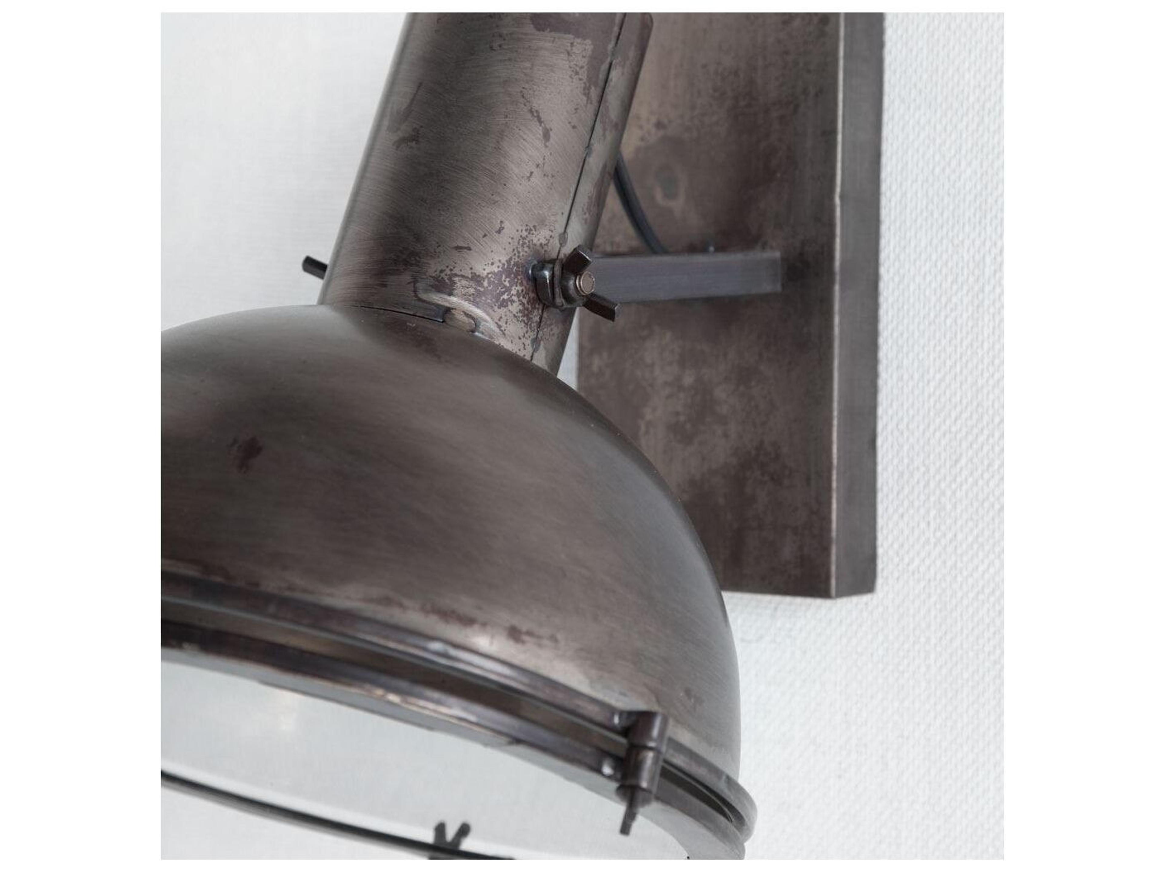 Mercana Taza 10.3x12 Gray Metal Dome Shade Wall Sconce