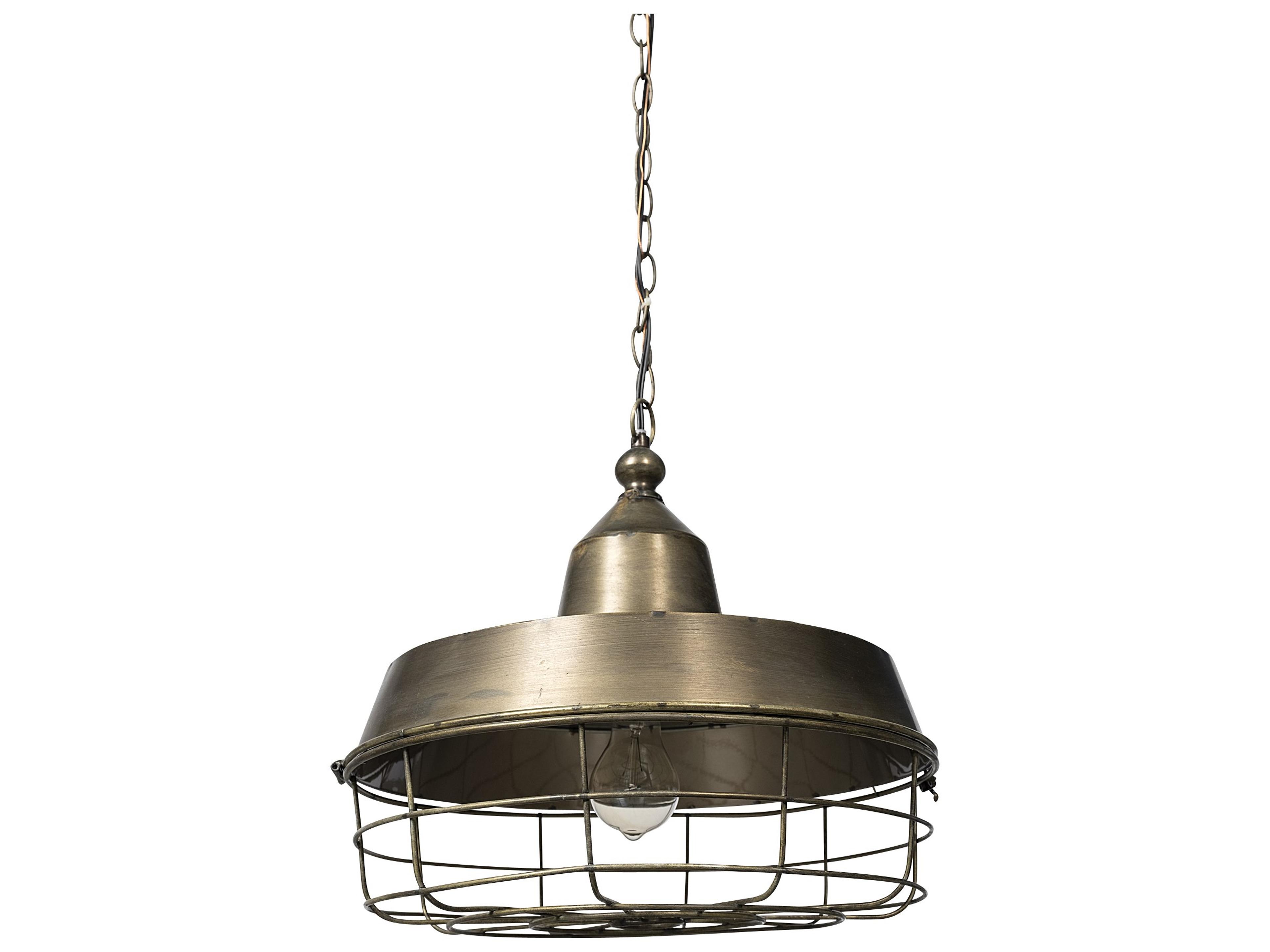 Mercana Tahla 14x 14.5 Gold Toned Metal Cage Pendant Light