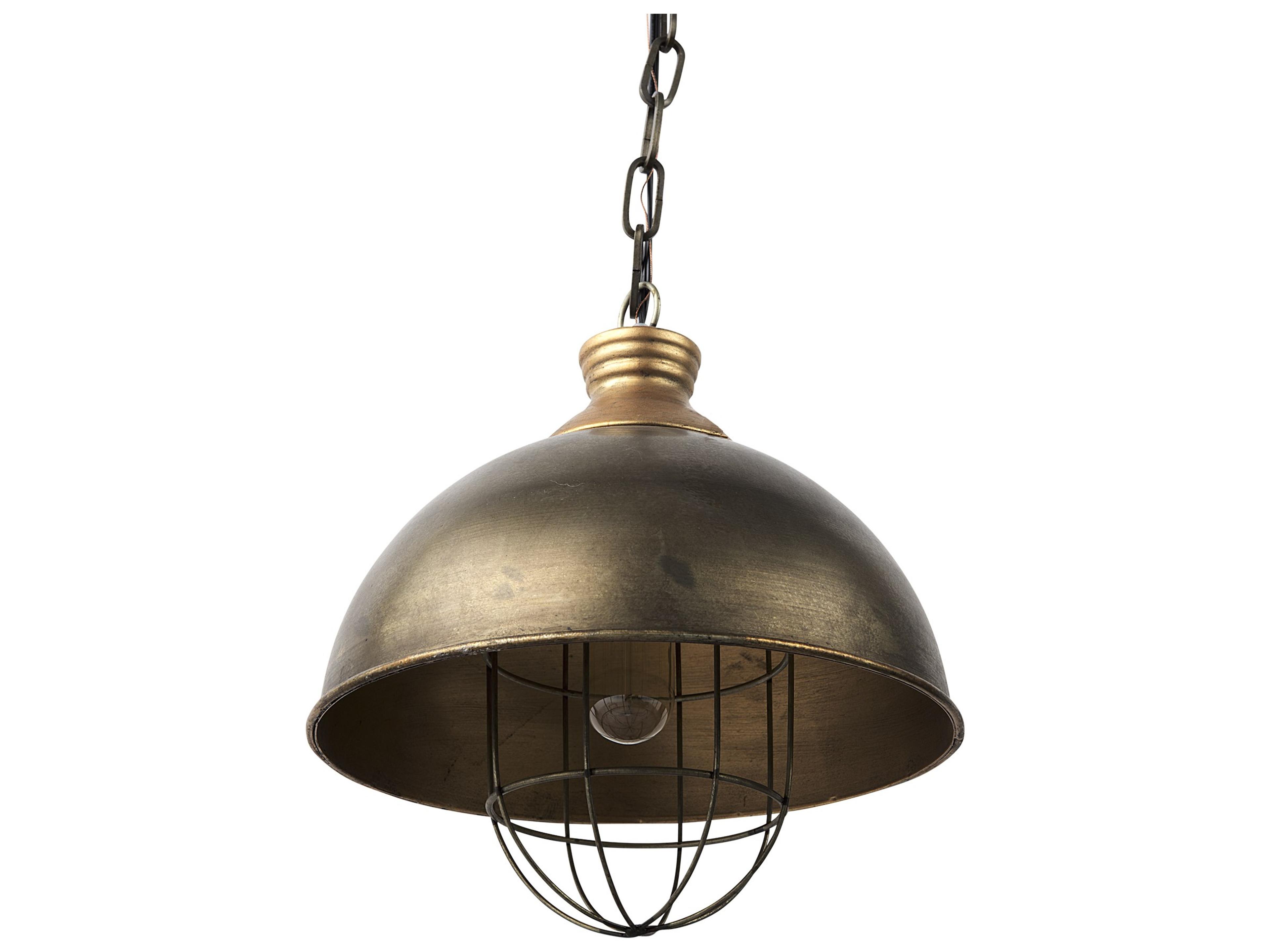 Dawson I 13x13.5 Silver Toned Metal Dome Pendant Light