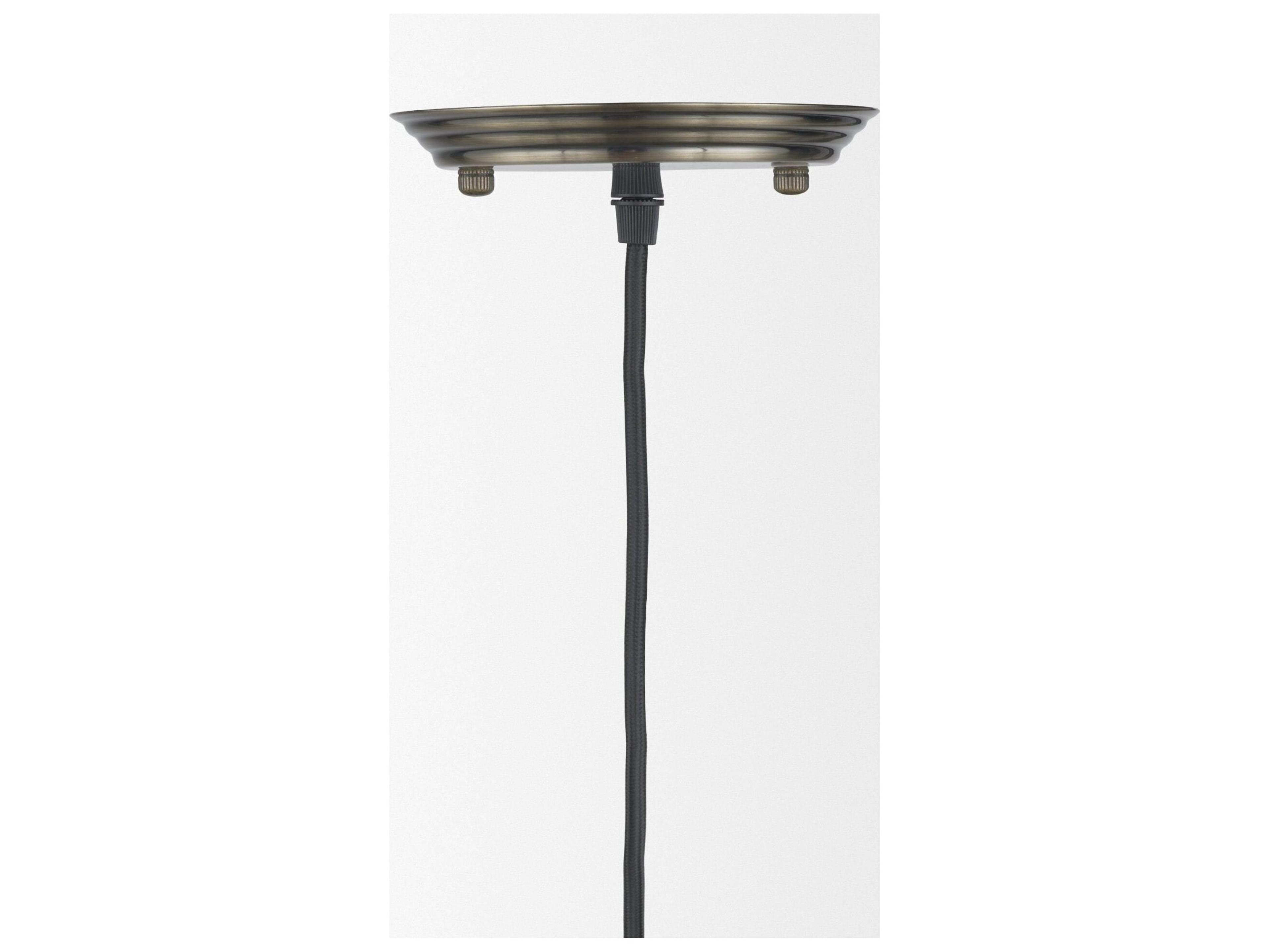 Mercana Hines I 4x8 Antiqued-Brass Metal Cage Pendant Light