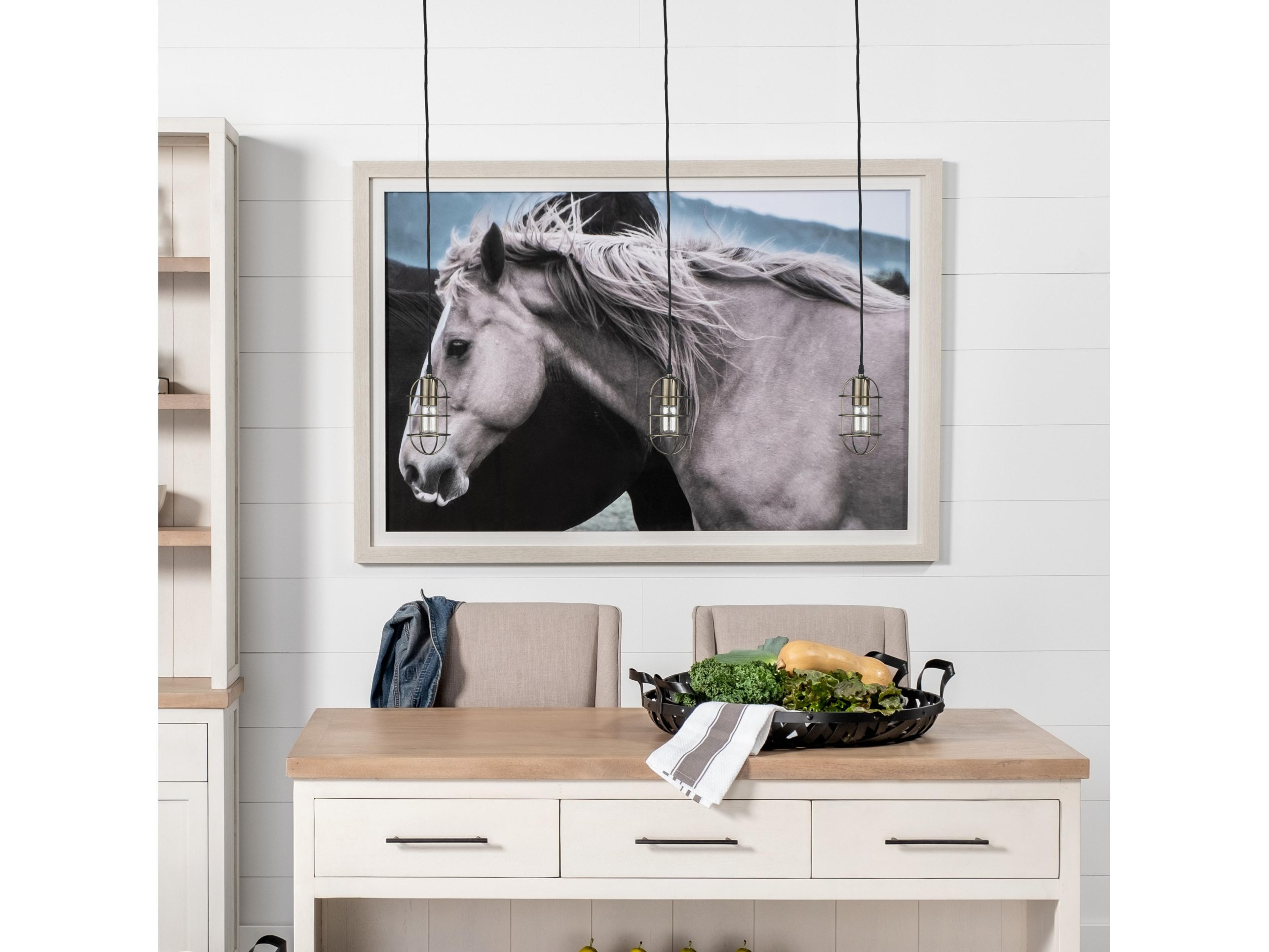 Mercana Hines I 4x8 Antiqued-Brass Metal Cage Pendant Light