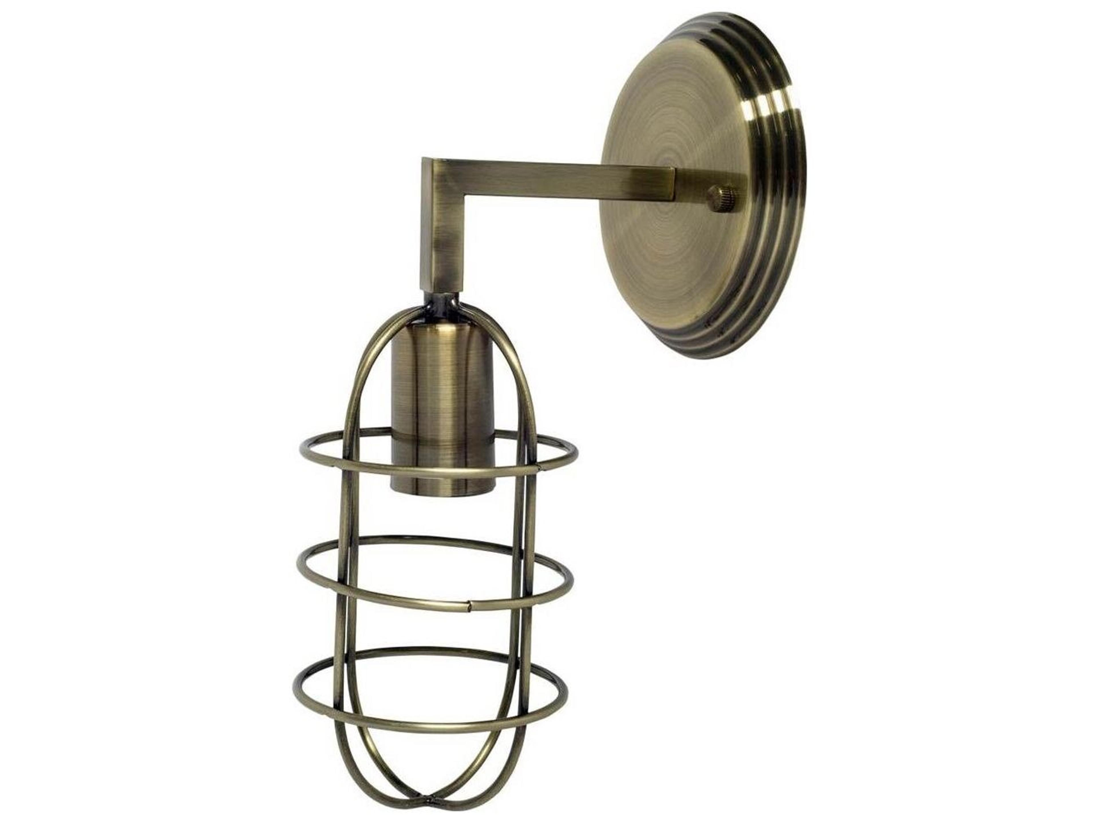 Hines II 6x14 Bronze Toned Metal Bulb Cage Wall Sconce