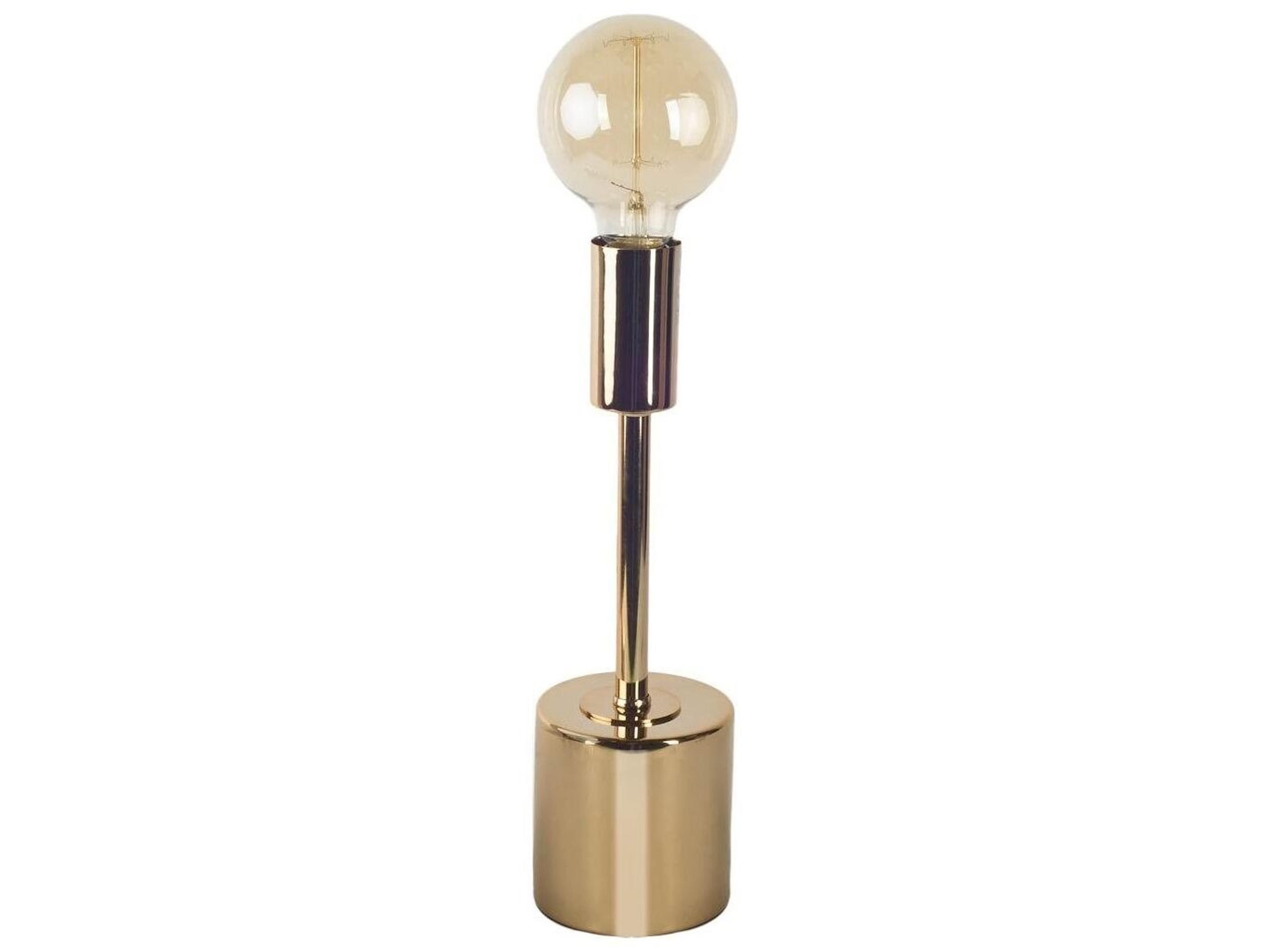 Mooney I (17.5"H) Metallic-Gold Metal Shade-less Table Lamp