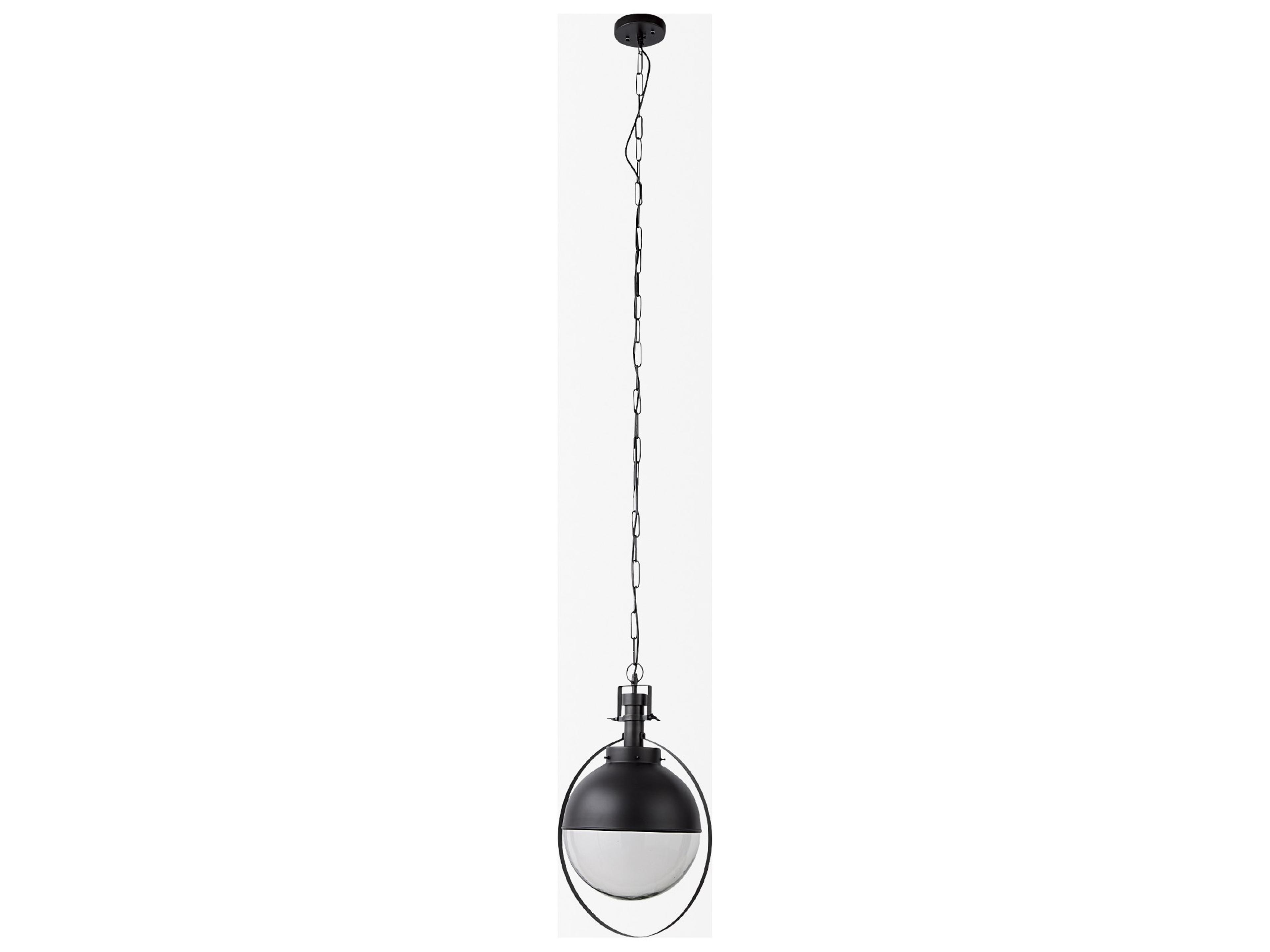 Mercana Leighton II 15x20 Black Metal Spherical Pendant Light