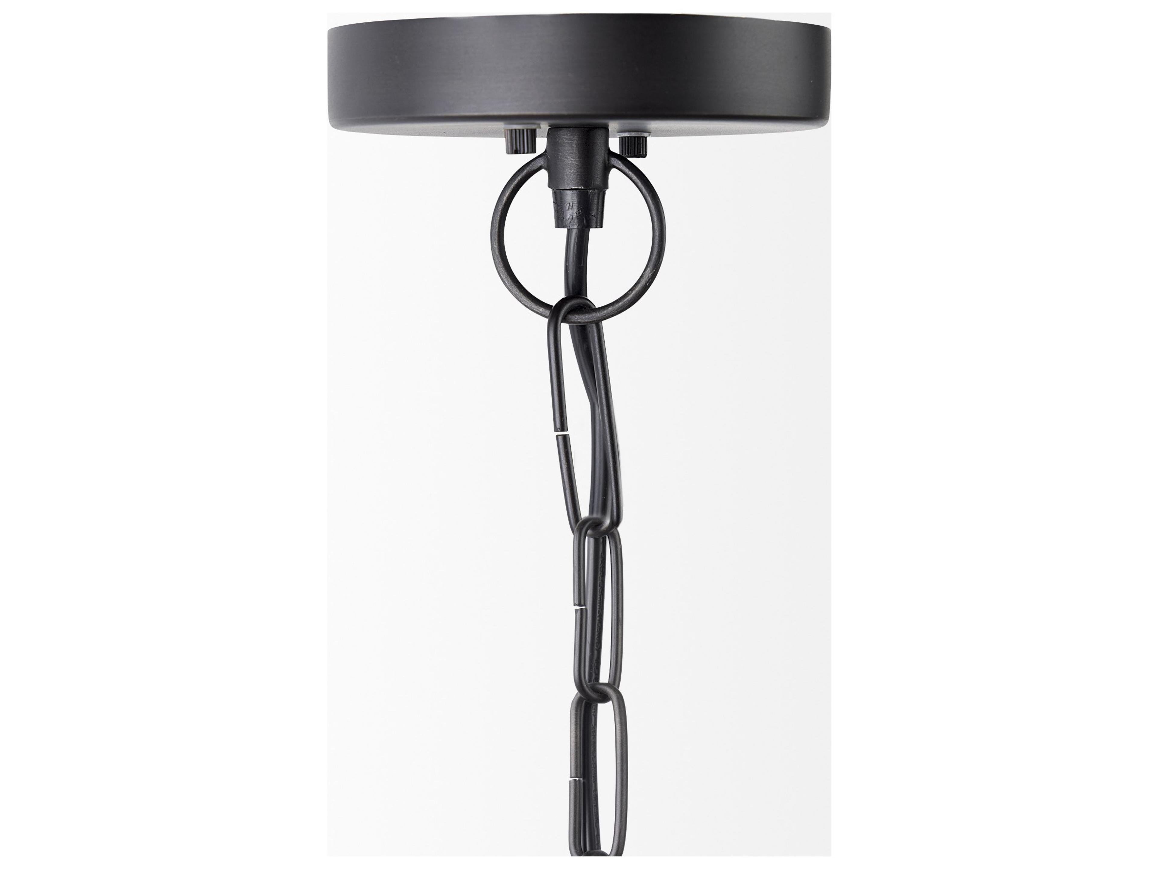 Mercana Leighton II 15x20 Black Metal Spherical Pendant Light