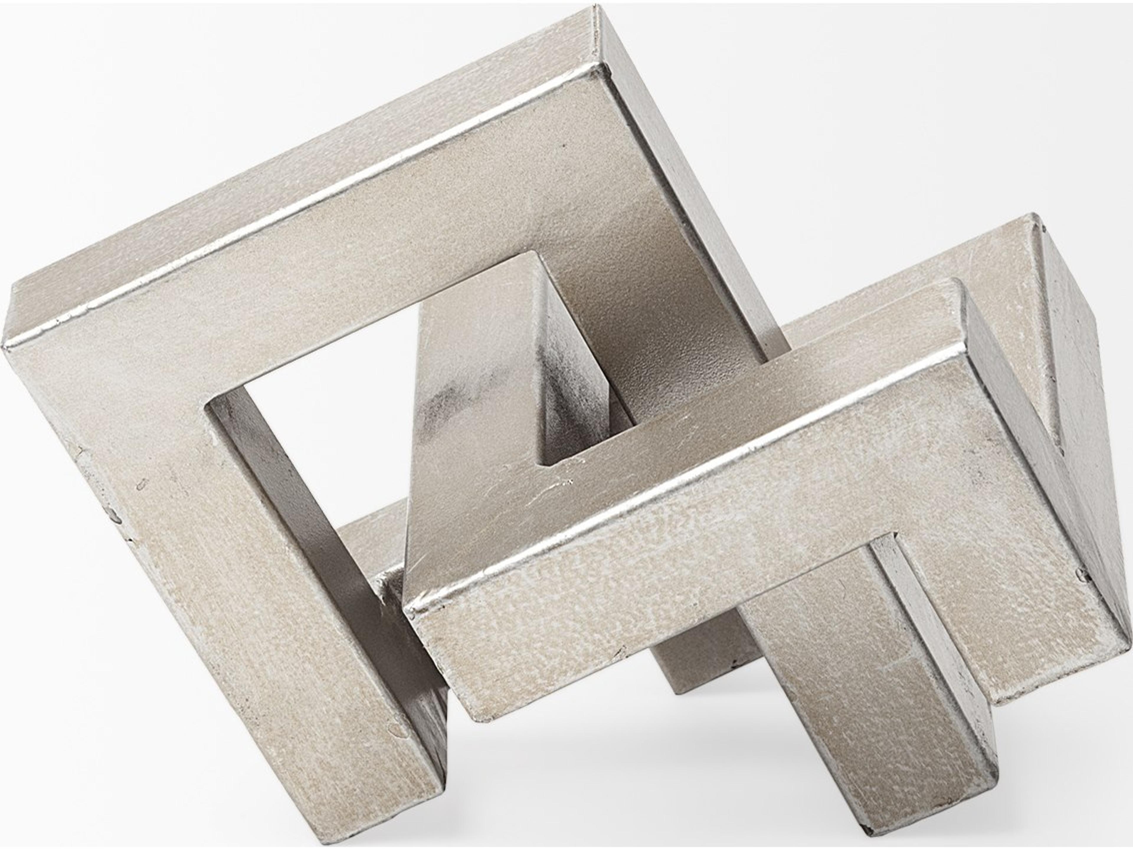 Mercana Link Small Silver Metal Sculpture Decorative Object