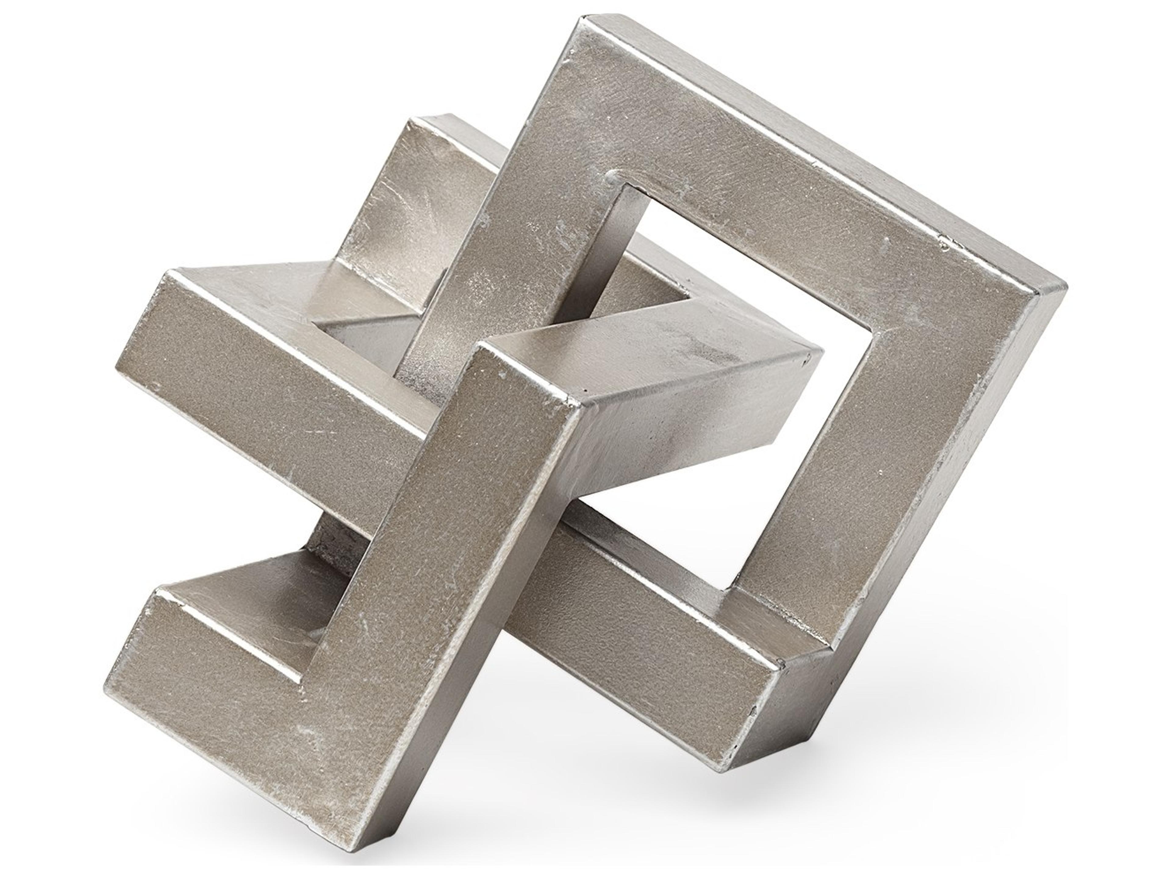 Mercana Link Small Silver Metal Sculpture Decorative Object