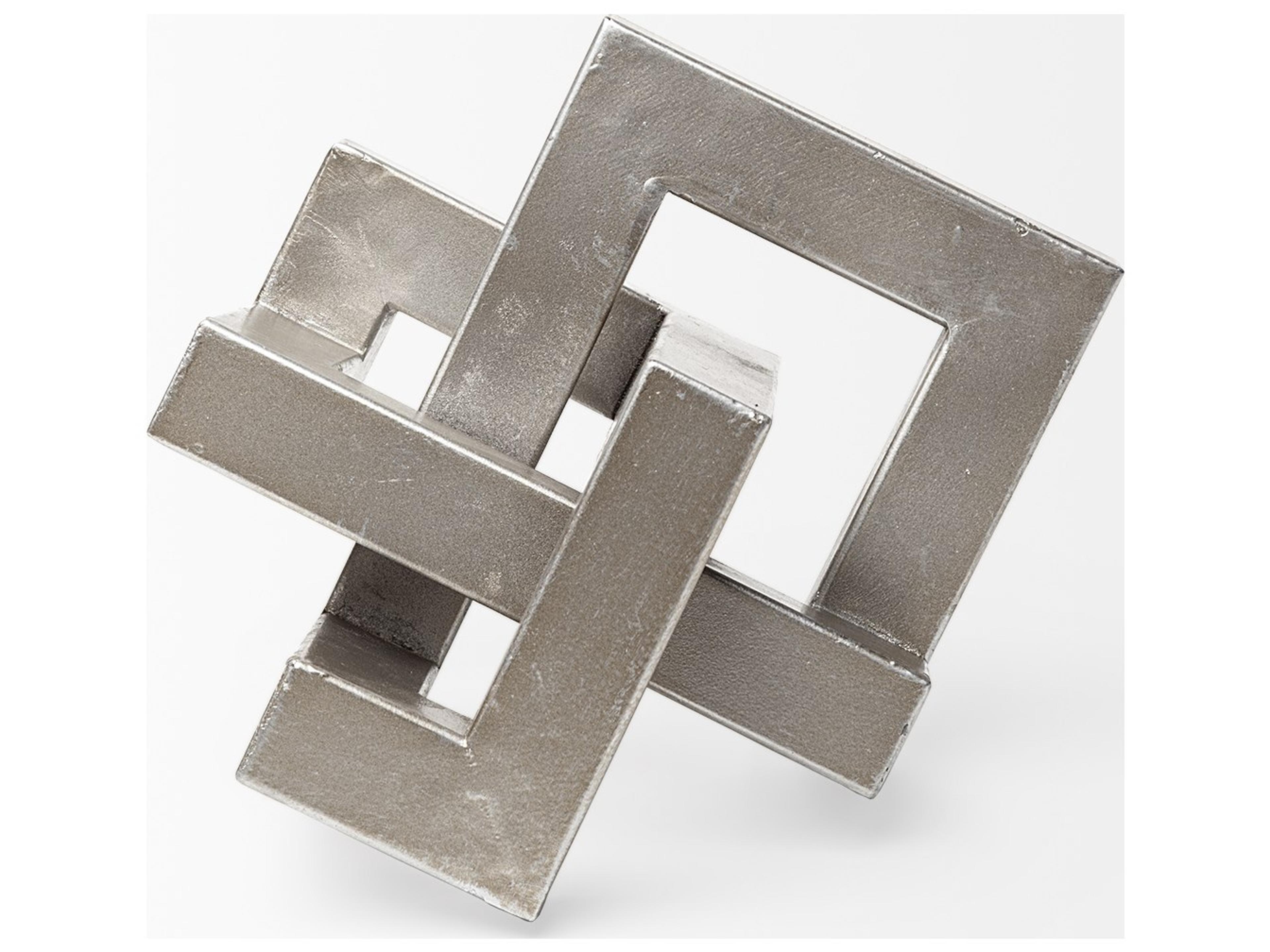 Mercana Link Small Silver Metal Sculpture Decorative Object