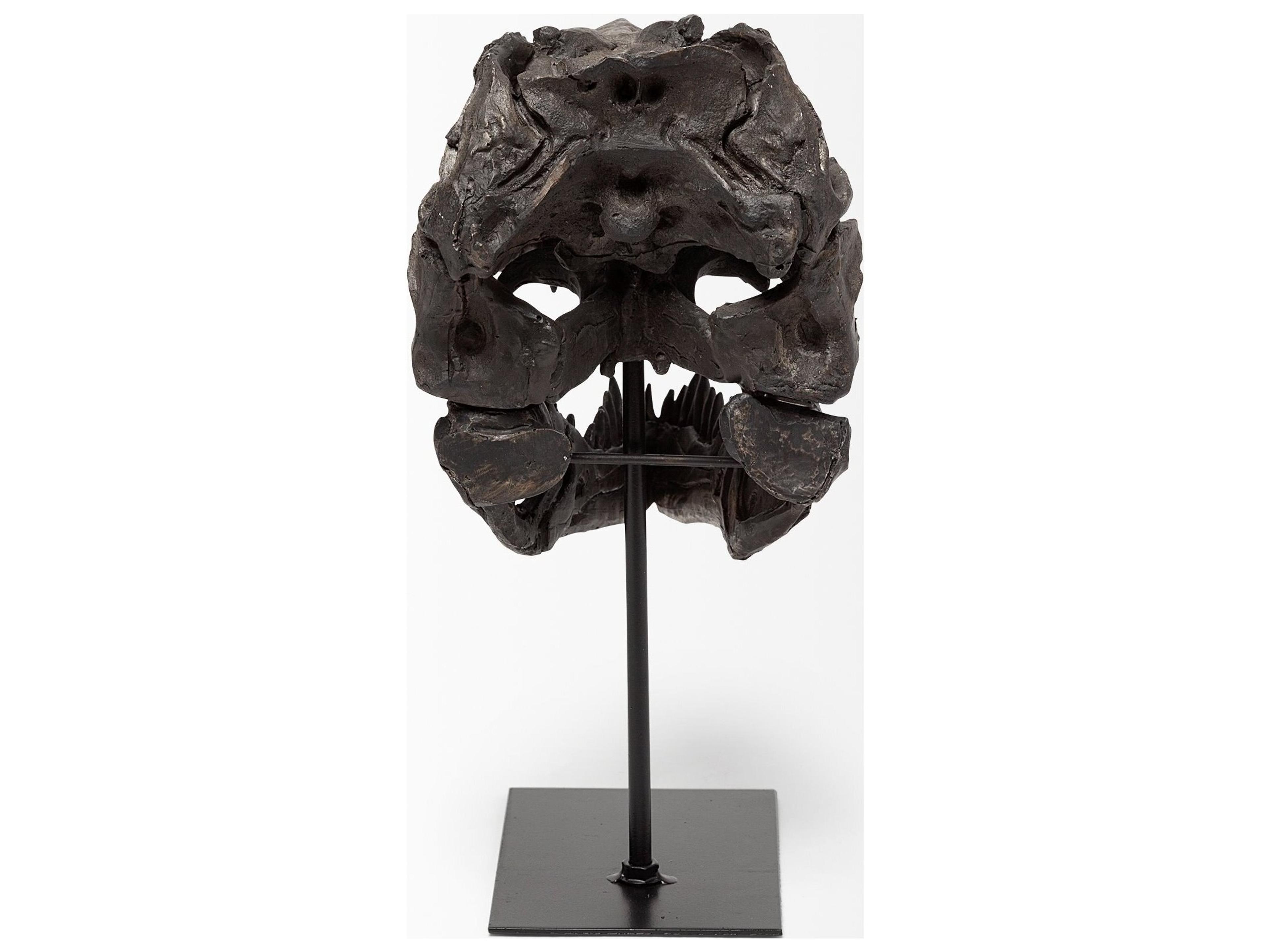 Mercana Jurassic 6L x 10W Brown Resin Tyrannosaurus Skull Replica