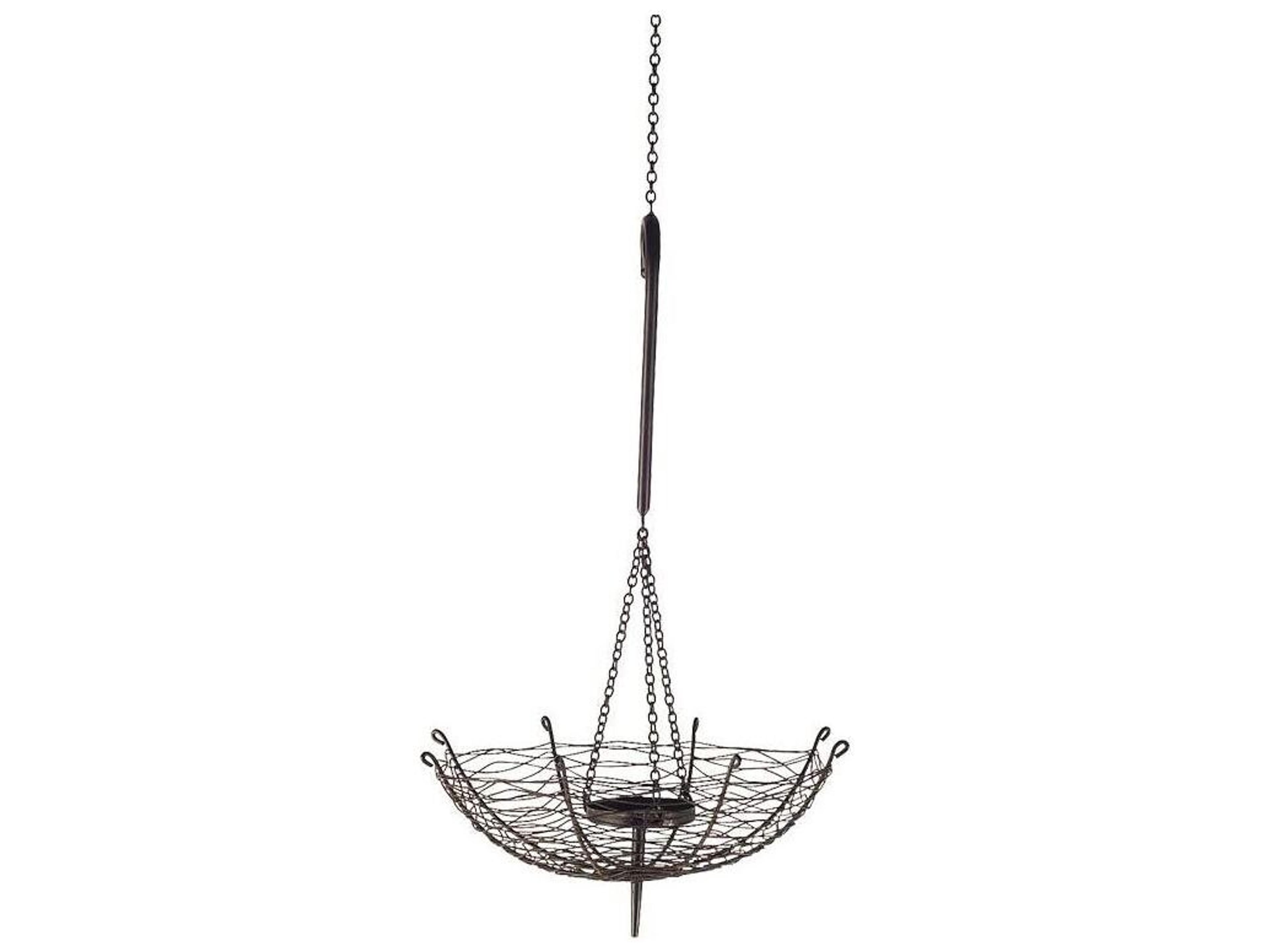 Rihanna I Small Black Metal Umbrella Candle Holder Lantern