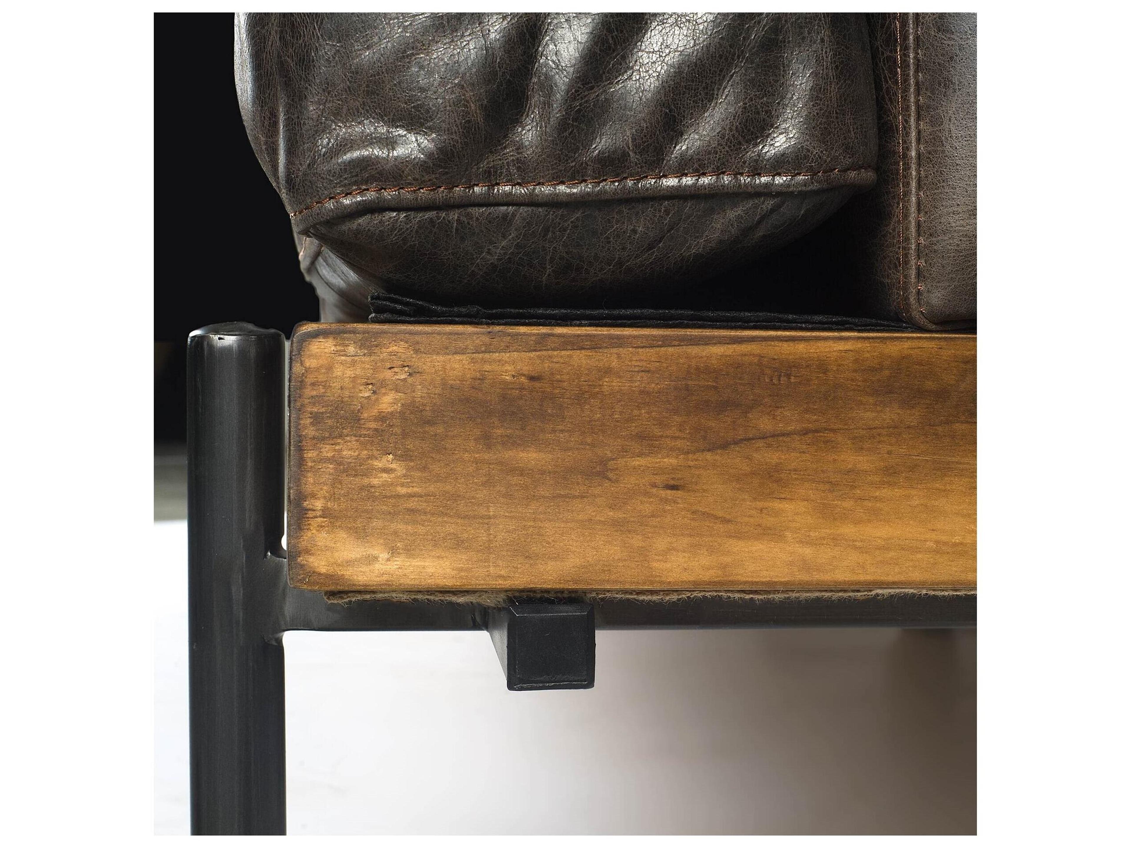 Mercana Colburne I Brown Leather Body Wood/Iron Frame Club Chair