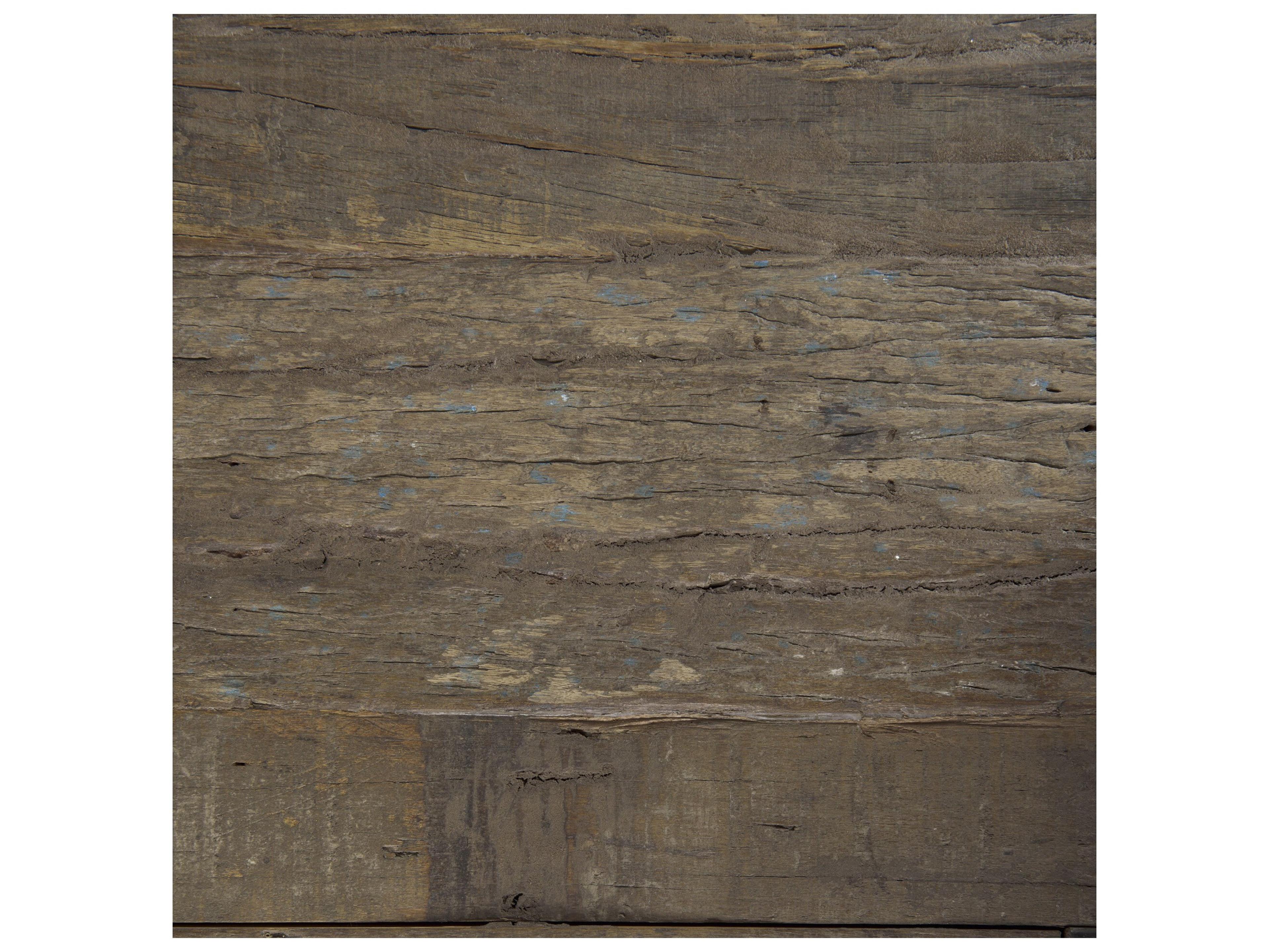 Mercana Esagono Octagonal Gold Metal-Clad Reclaimed Wood Coffee Table w/ Storage