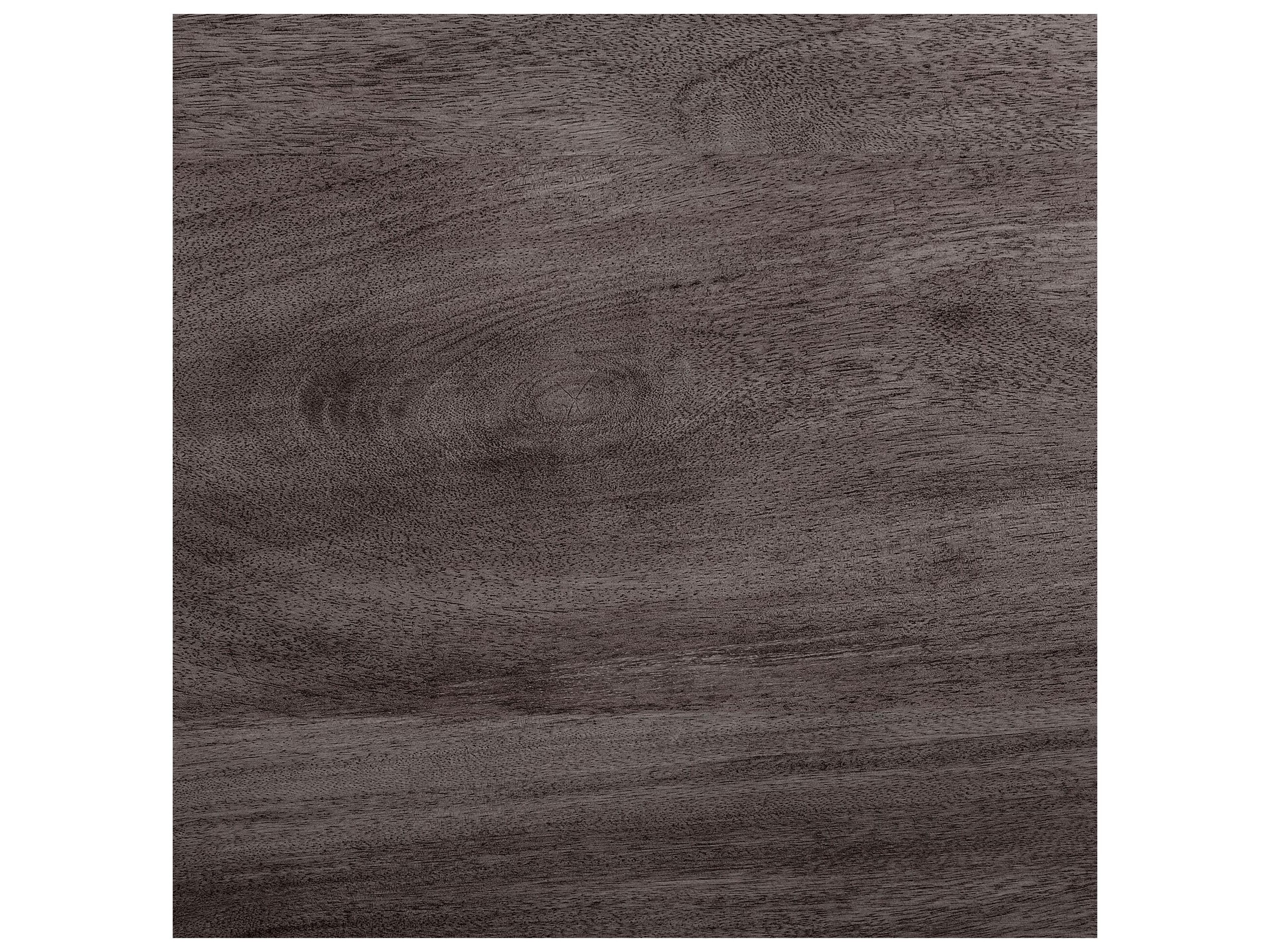 Mercana Crossman 60" Round Dark Brown/Gray Solid Wood Table Top & Base Dining Table