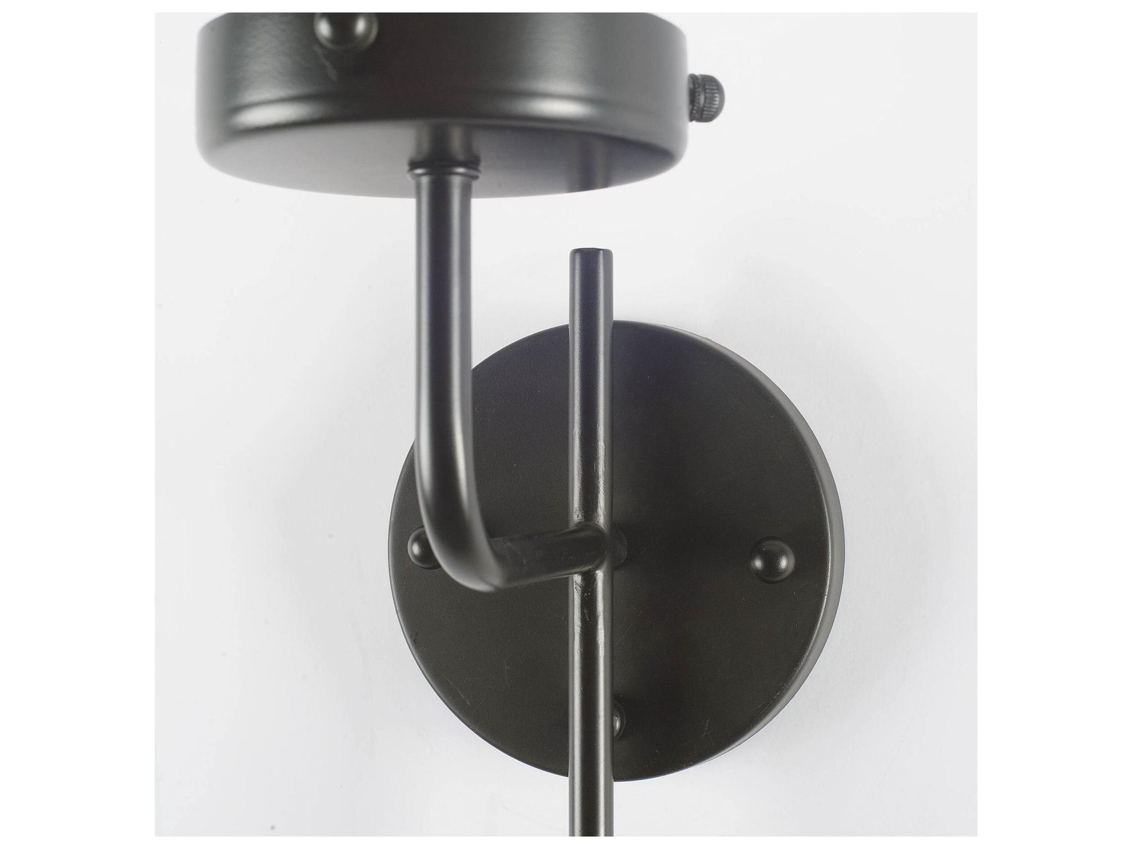 Mercana Bougeoir I I 8x20 Gray Metal Cylindrical Glass Shade Wall Sconce