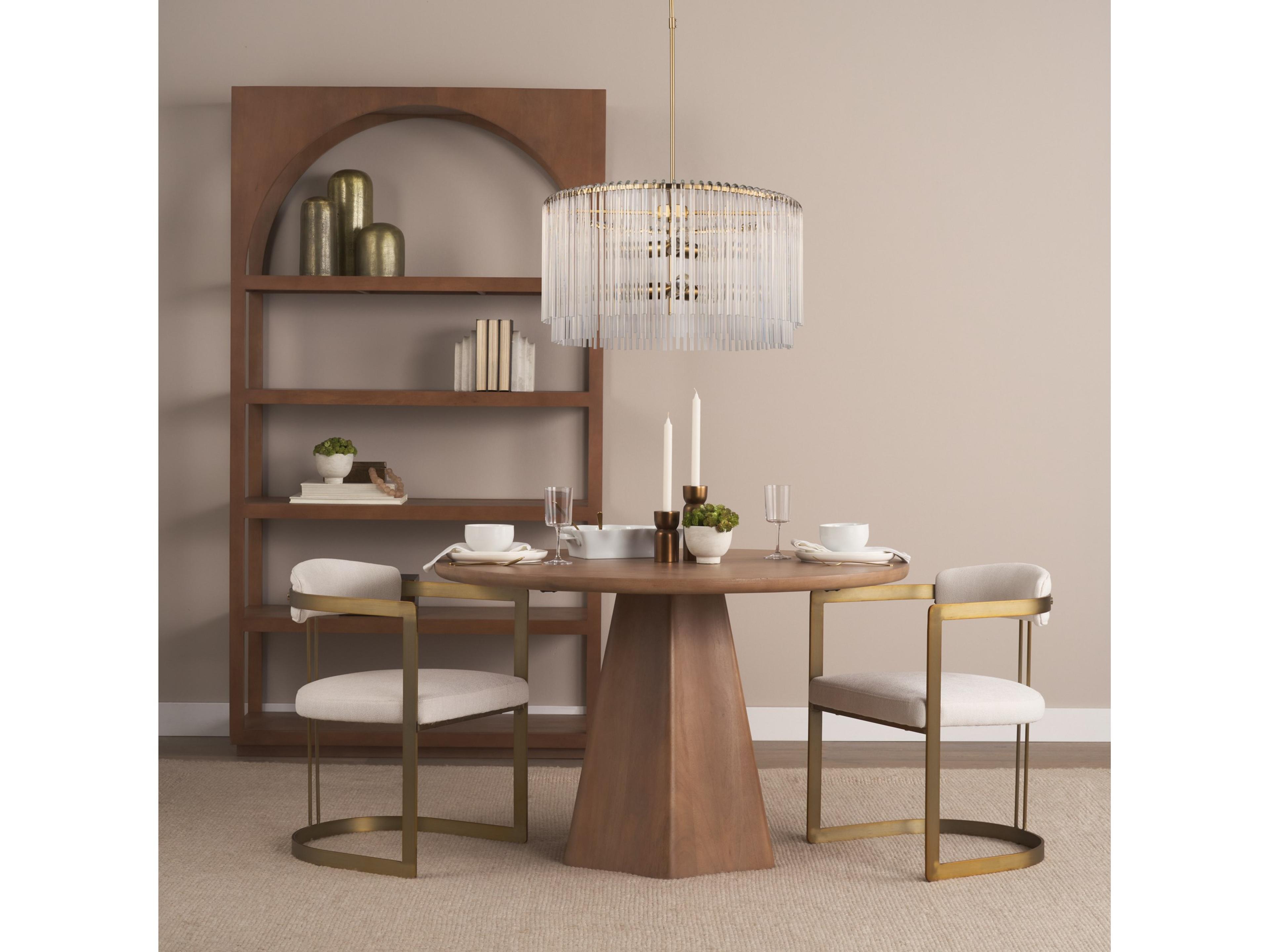 Mercana Elsa (26"x14") Clear Glass and Gold Metal Frame Six Bulb Chandelier