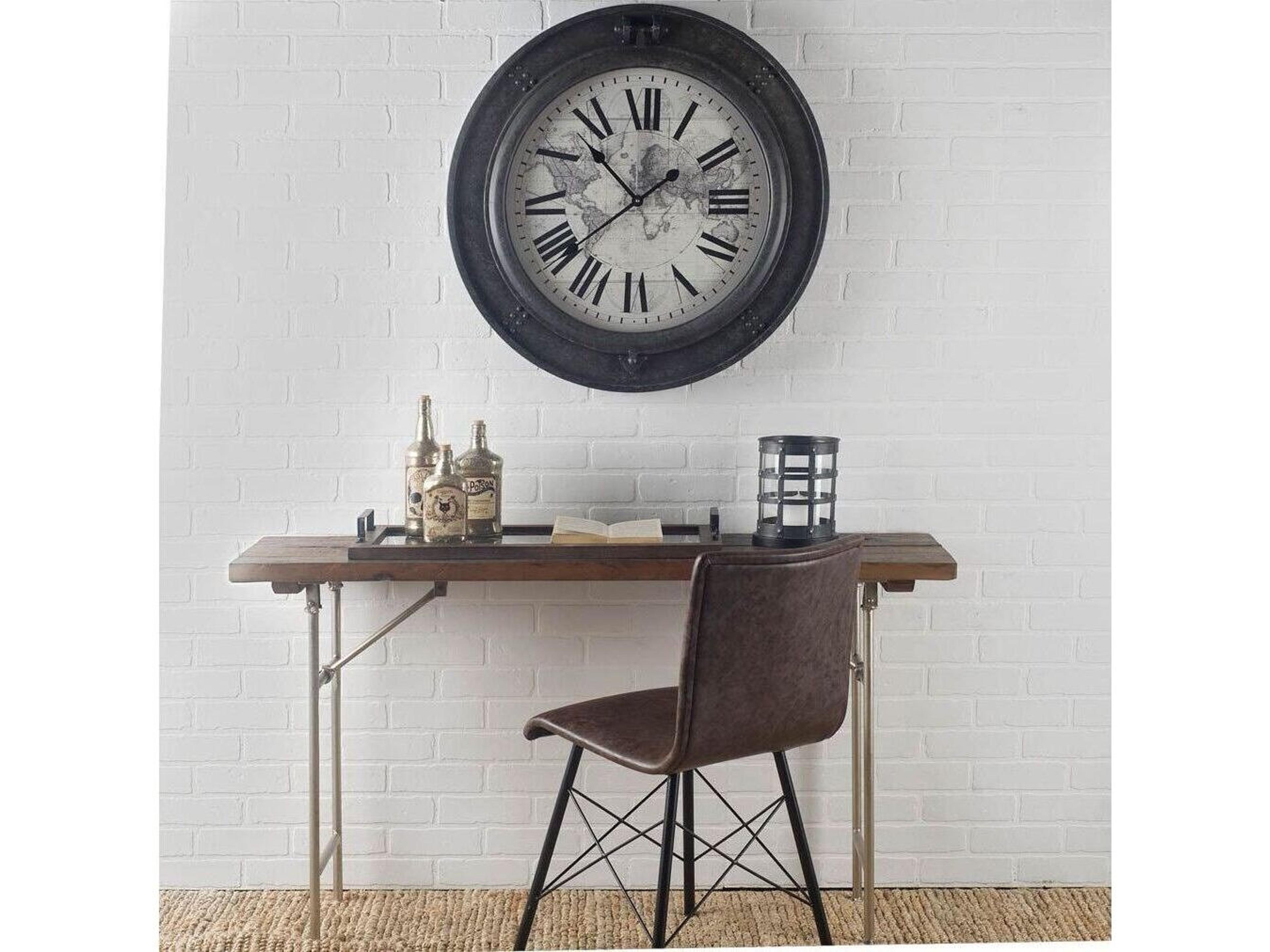 Mercana Oliver Black Metal/Glass Caged Table Candle Holder