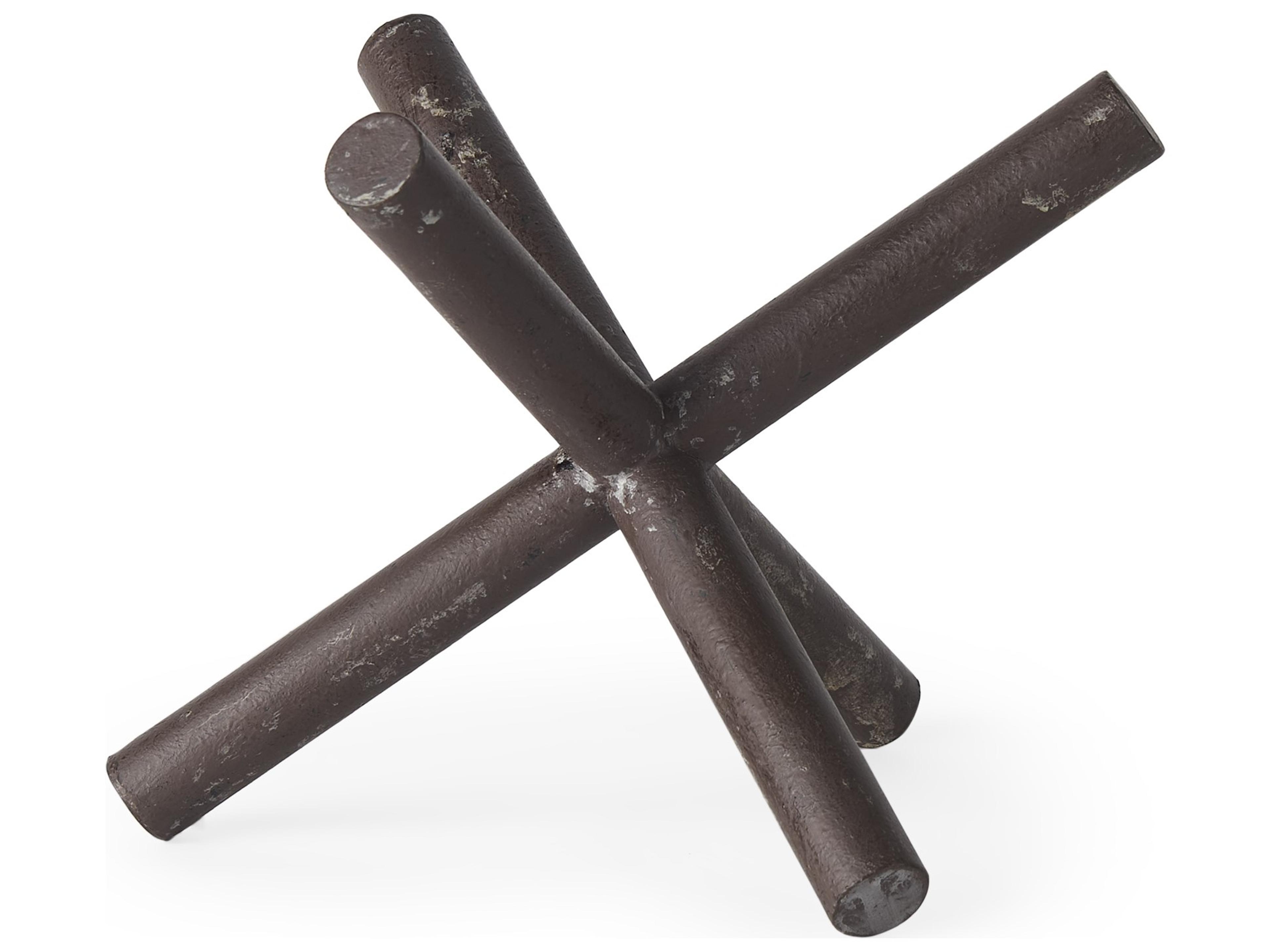 Astericks I (Large) 10L x 10W Brown Metal Decor Object