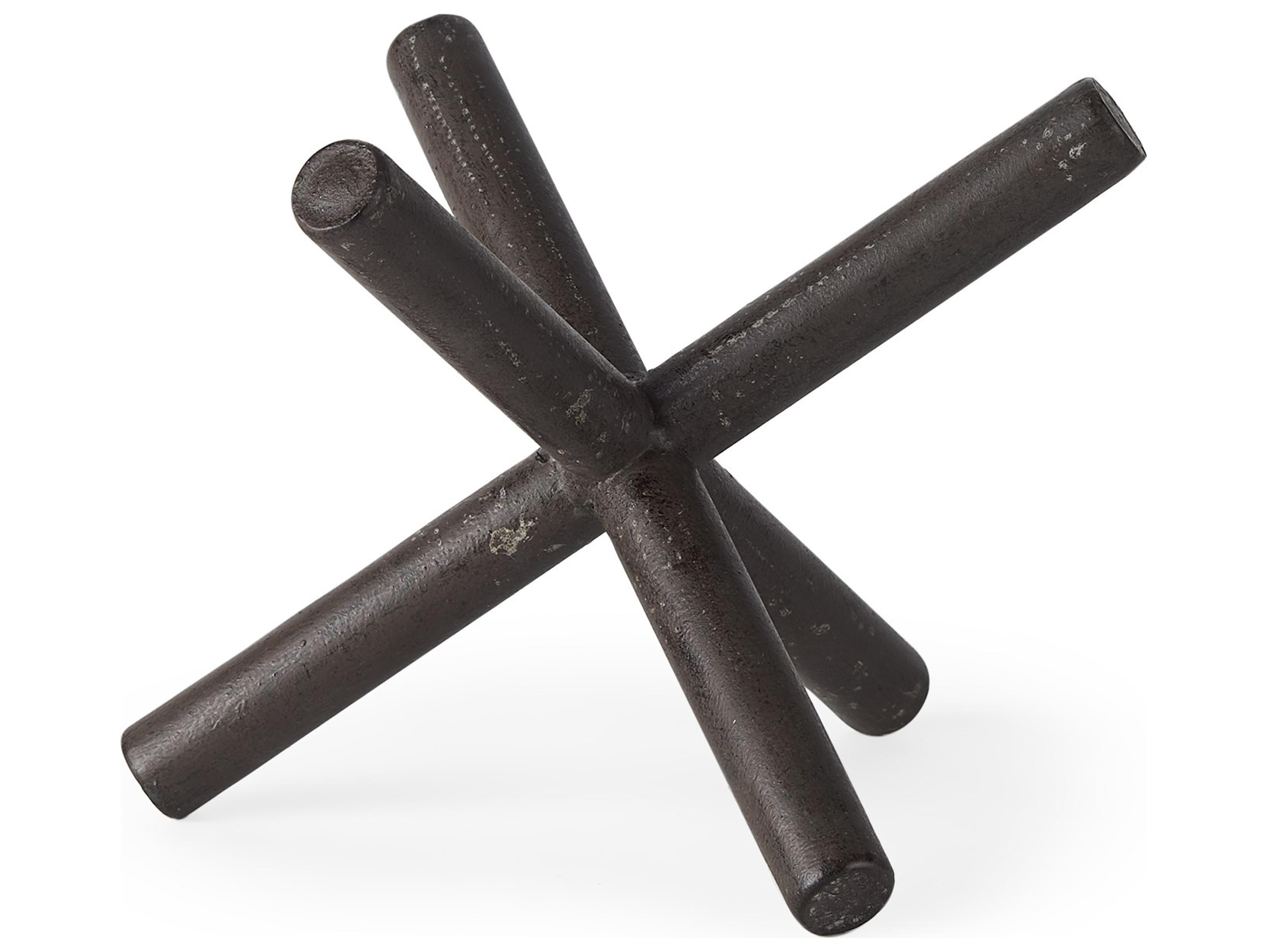 Astericks II (Medium) 8L x 7W Brown Metal Decor Object