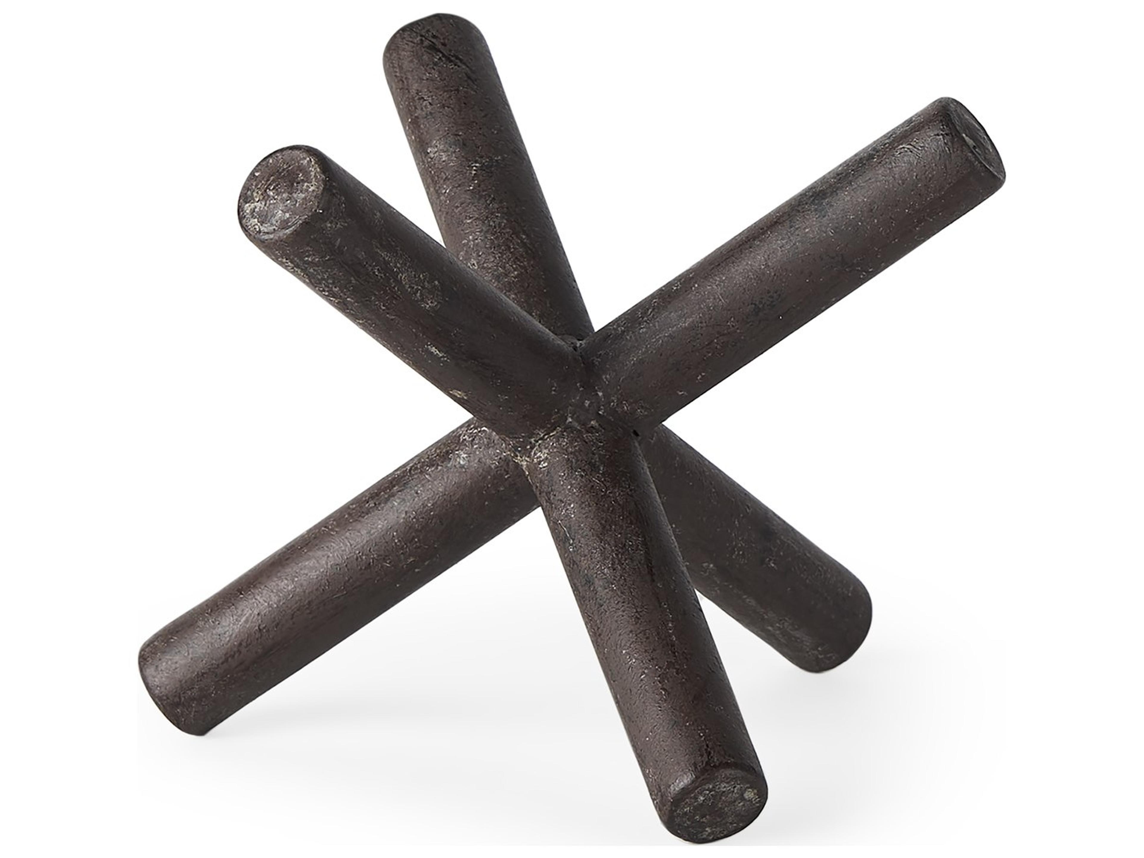 Astericks III (Small) 6L x 6W Brown Metal Decor Object