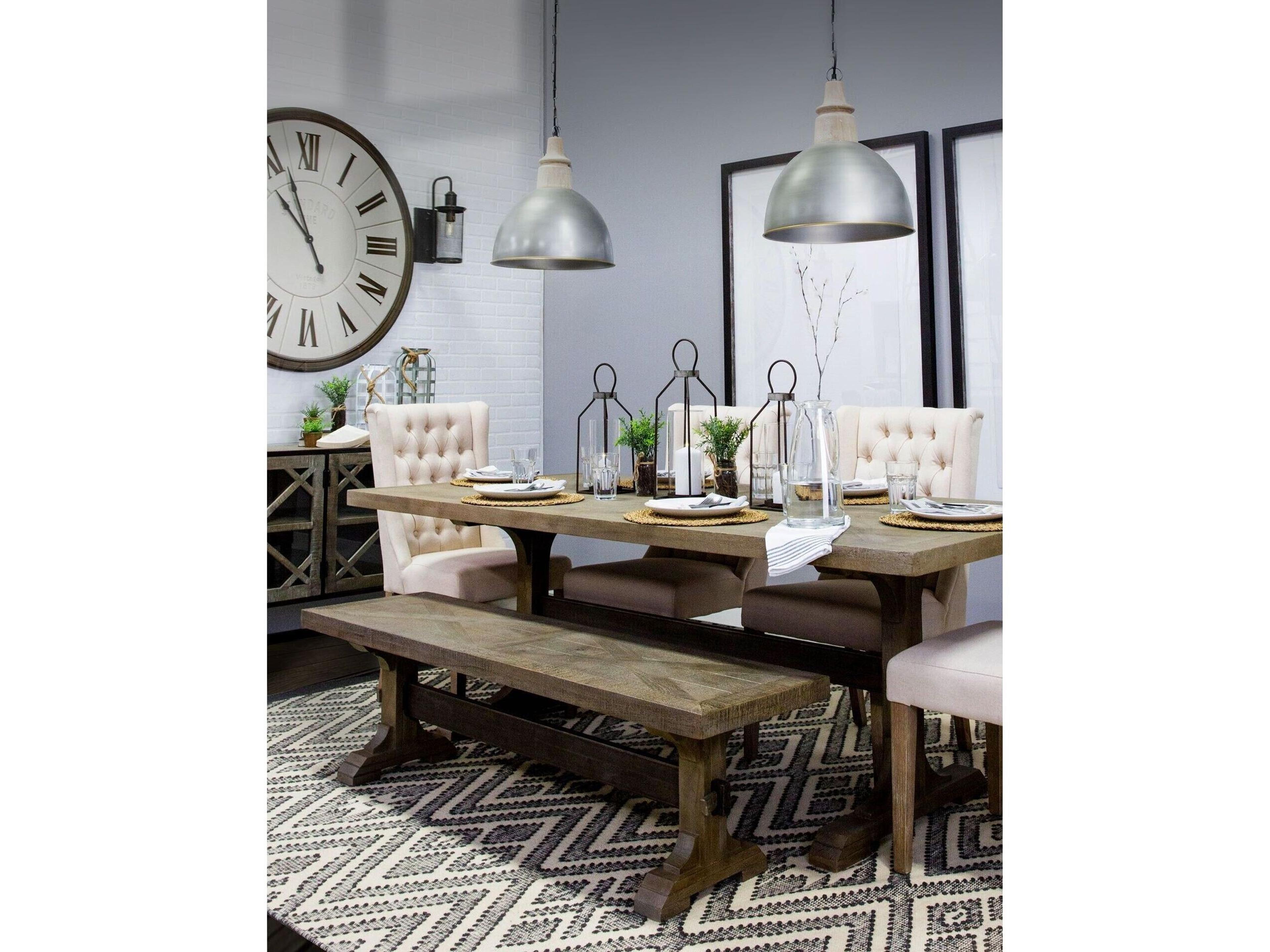 Mercana Kingston I Large Rustic Metal Framed Table Candle Holder