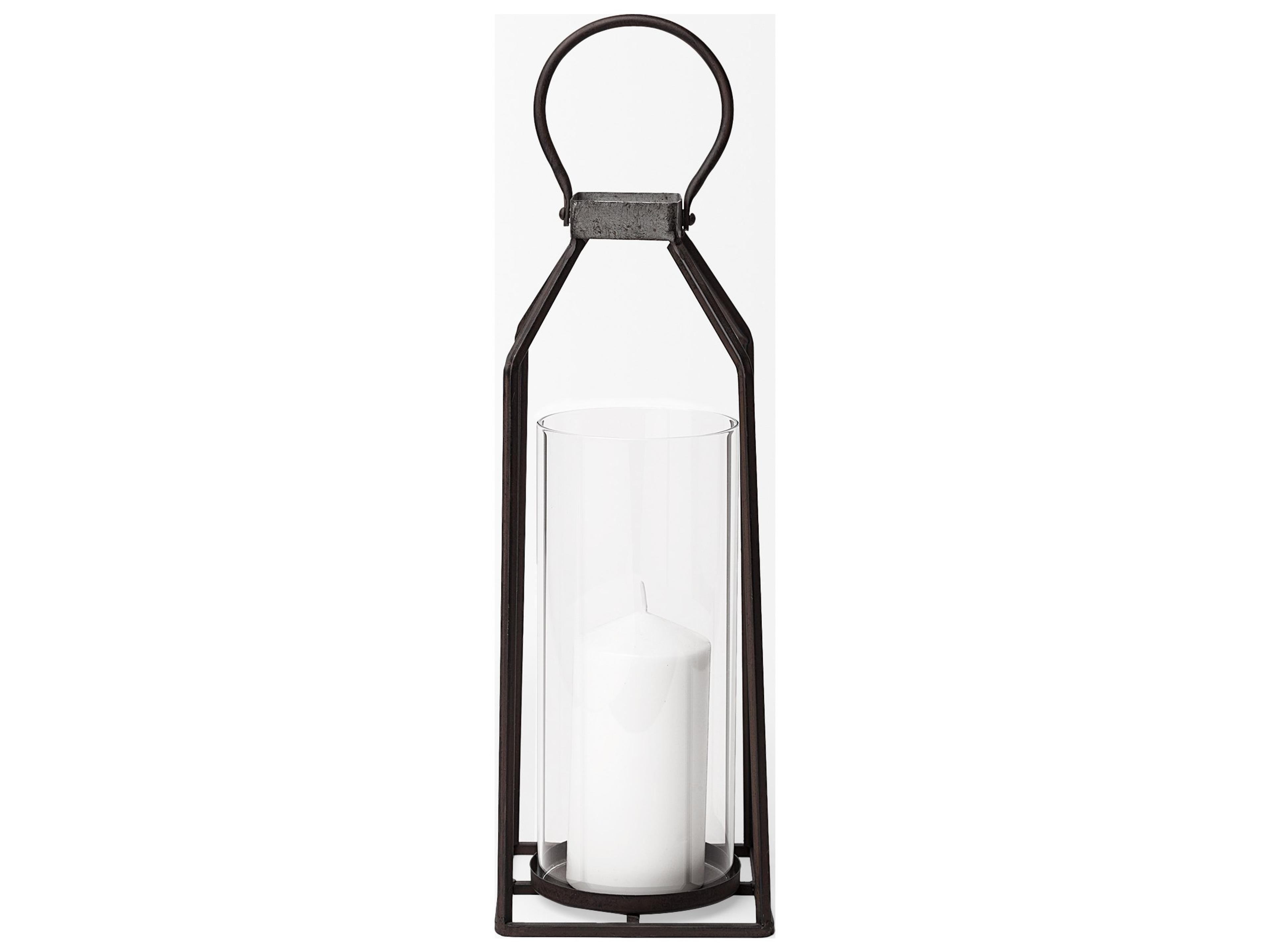 Mercana Kingston I Large Rustic Metal Framed Table Candle Holder