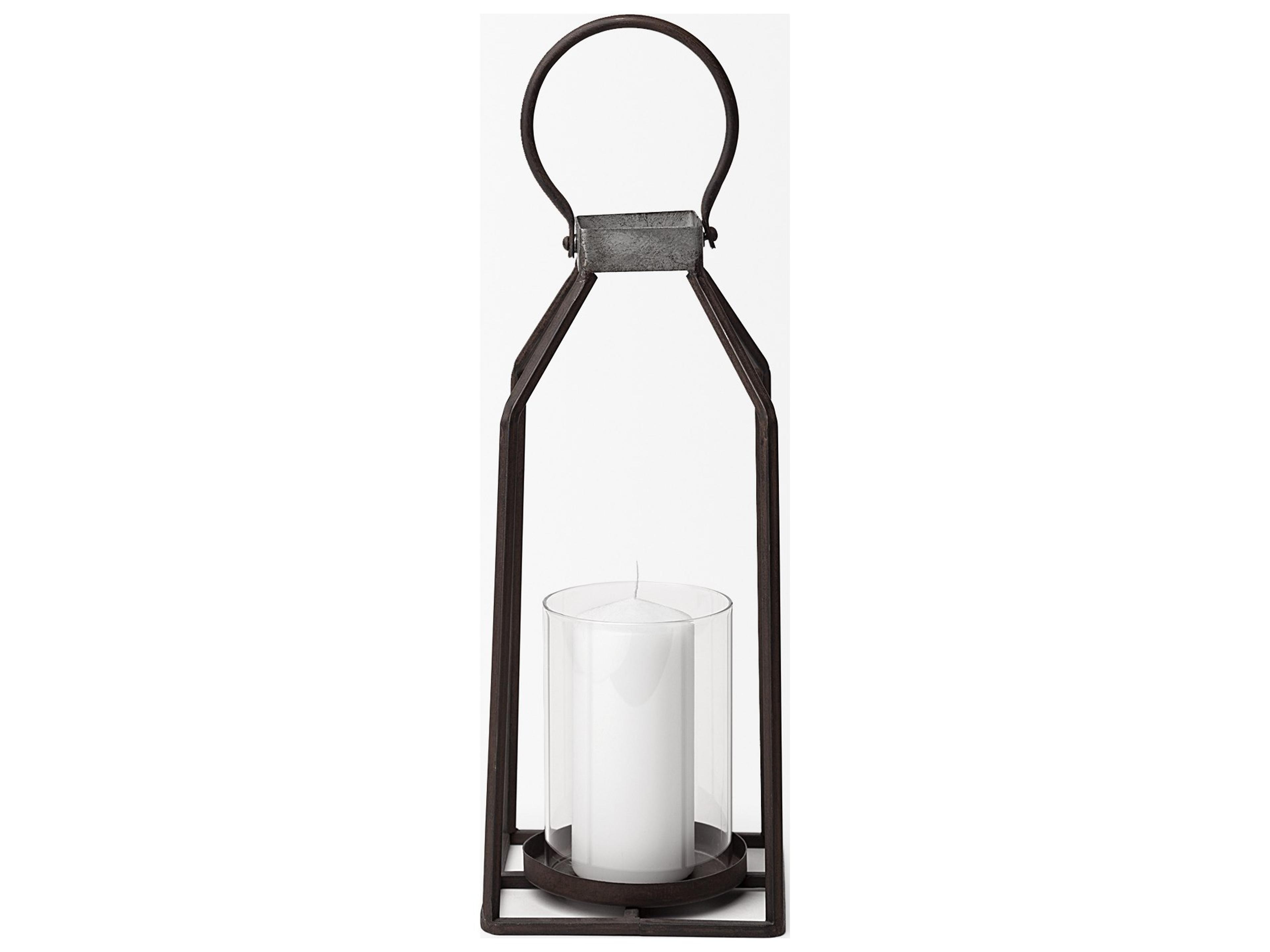 Mercana Kingston II Small Rustic Metal Framed Table Candle Holder