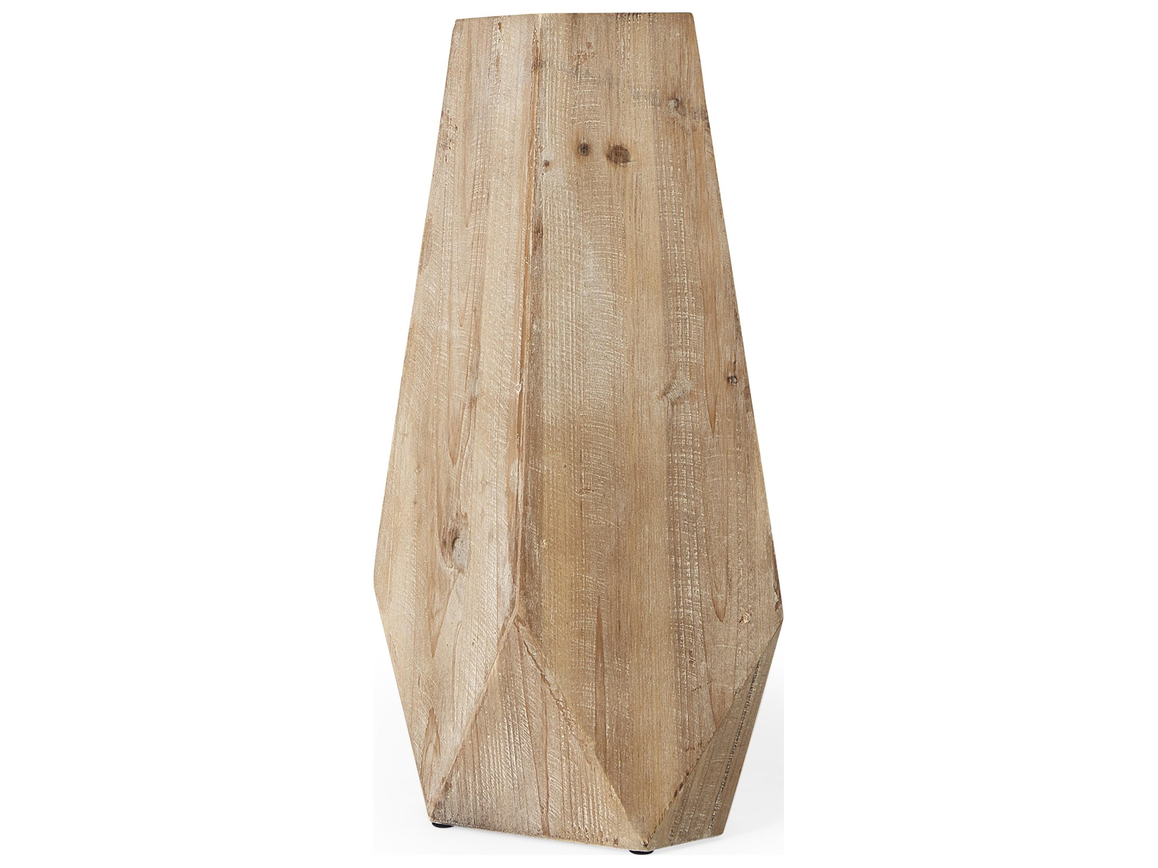 Allen I Large Natural Wooden Base Oval Vase