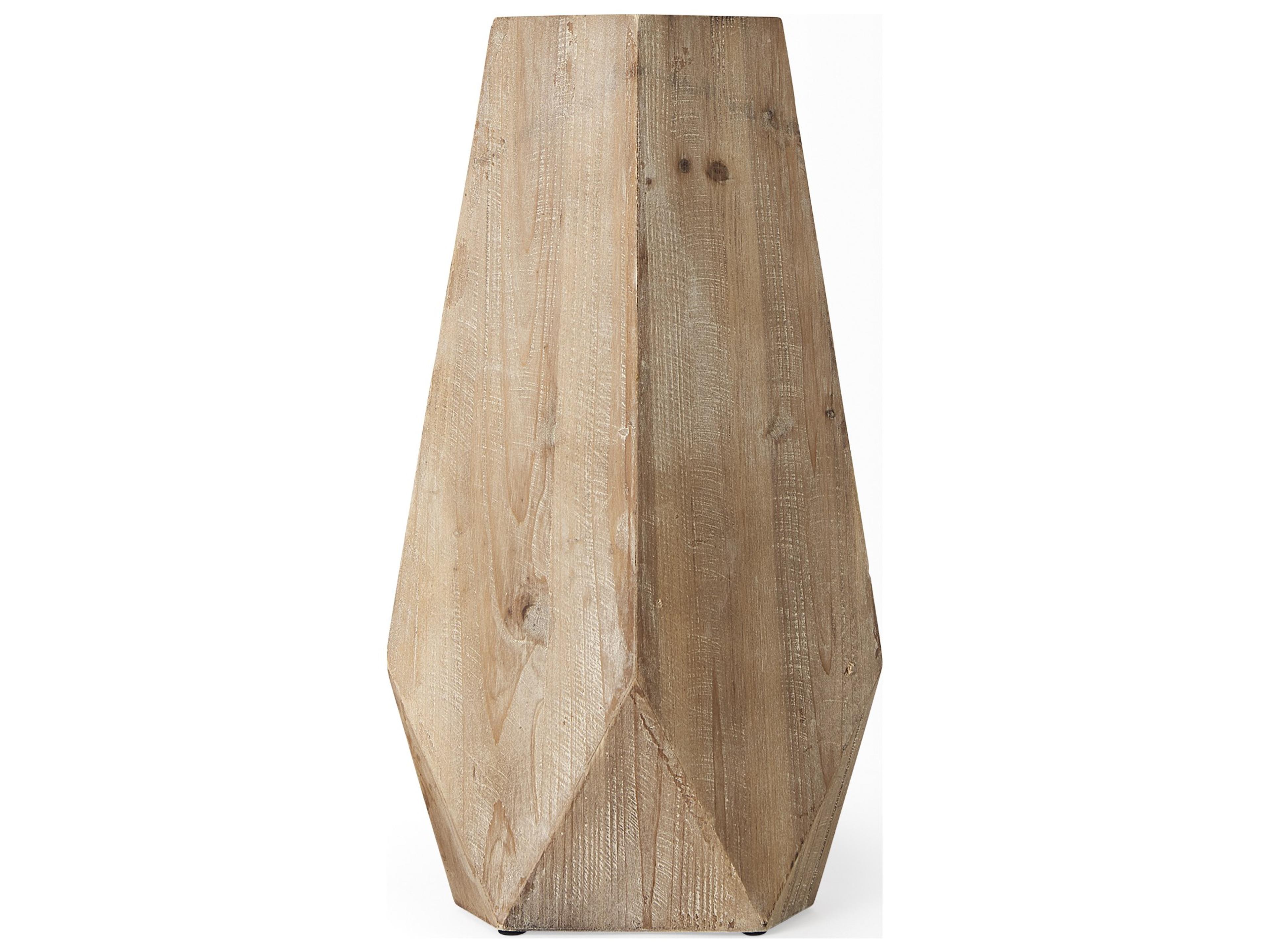 Mercana Allen I Large Natural Wooden Base Oval Vase