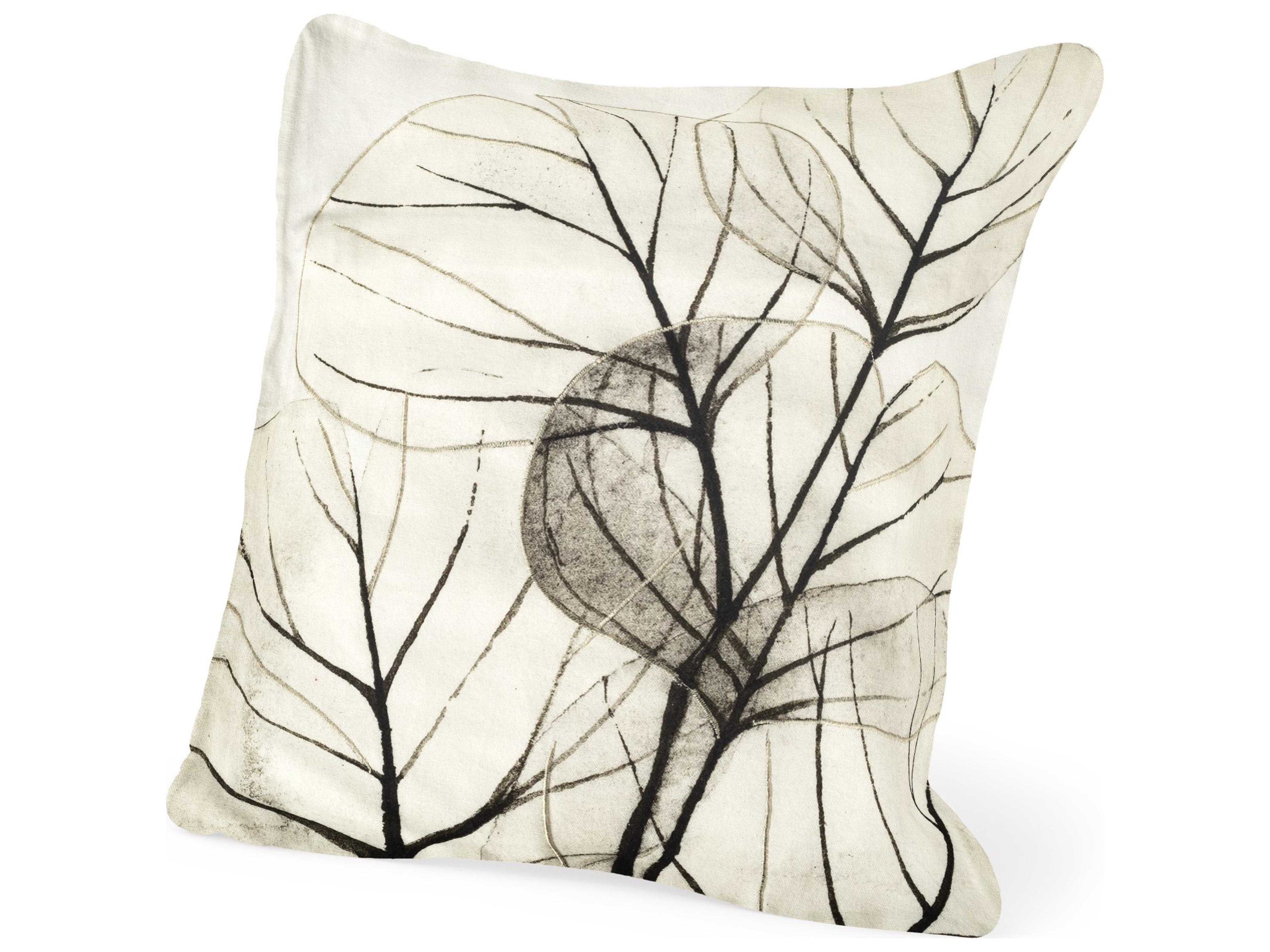 Mercana Edge of Twilight 18 x 18 Leaf Pattern Decorative Pillow Cover