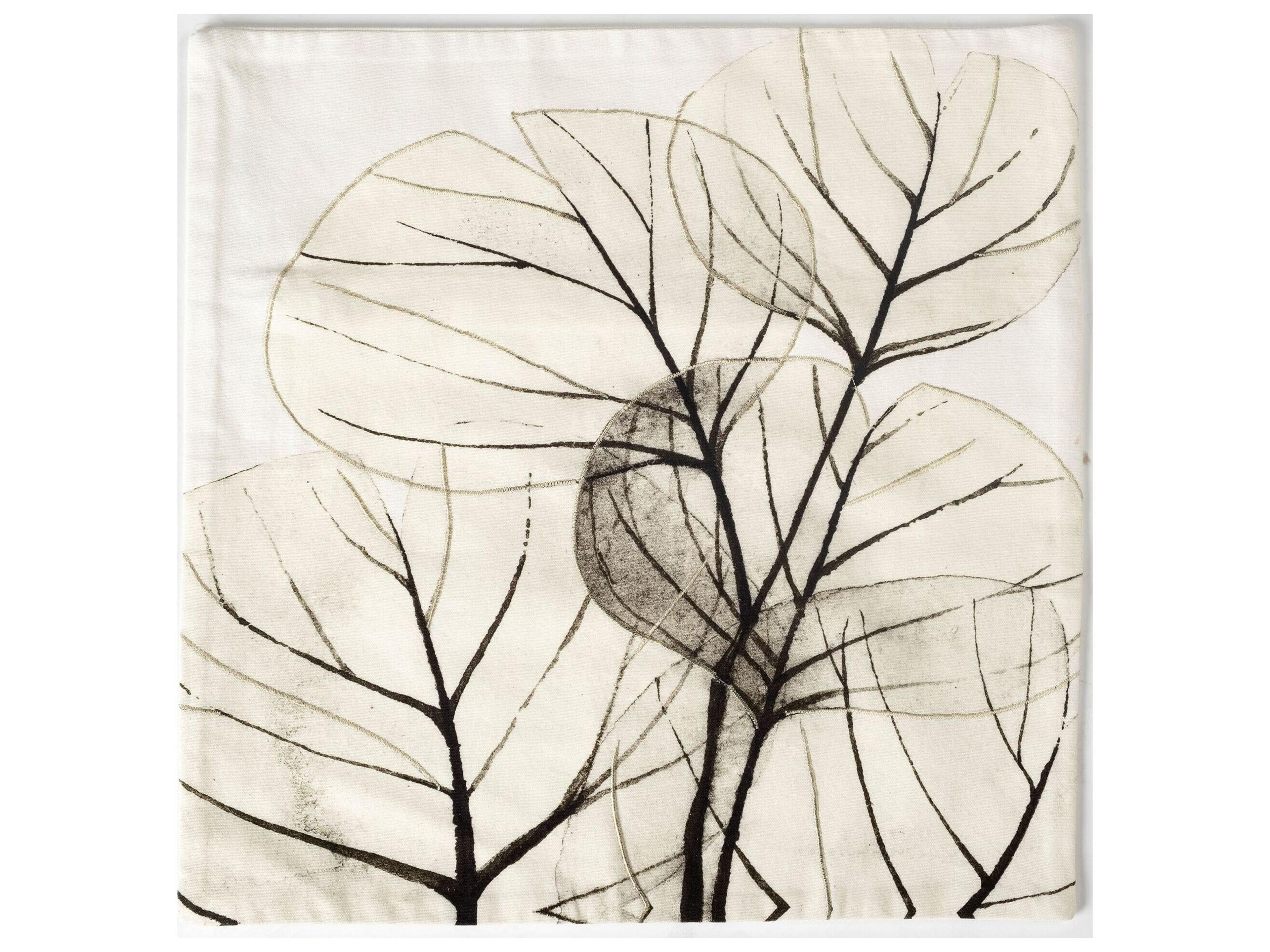 Mercana Edge of Twilight 18 x 18 Leaf Pattern Decorative Pillow Cover