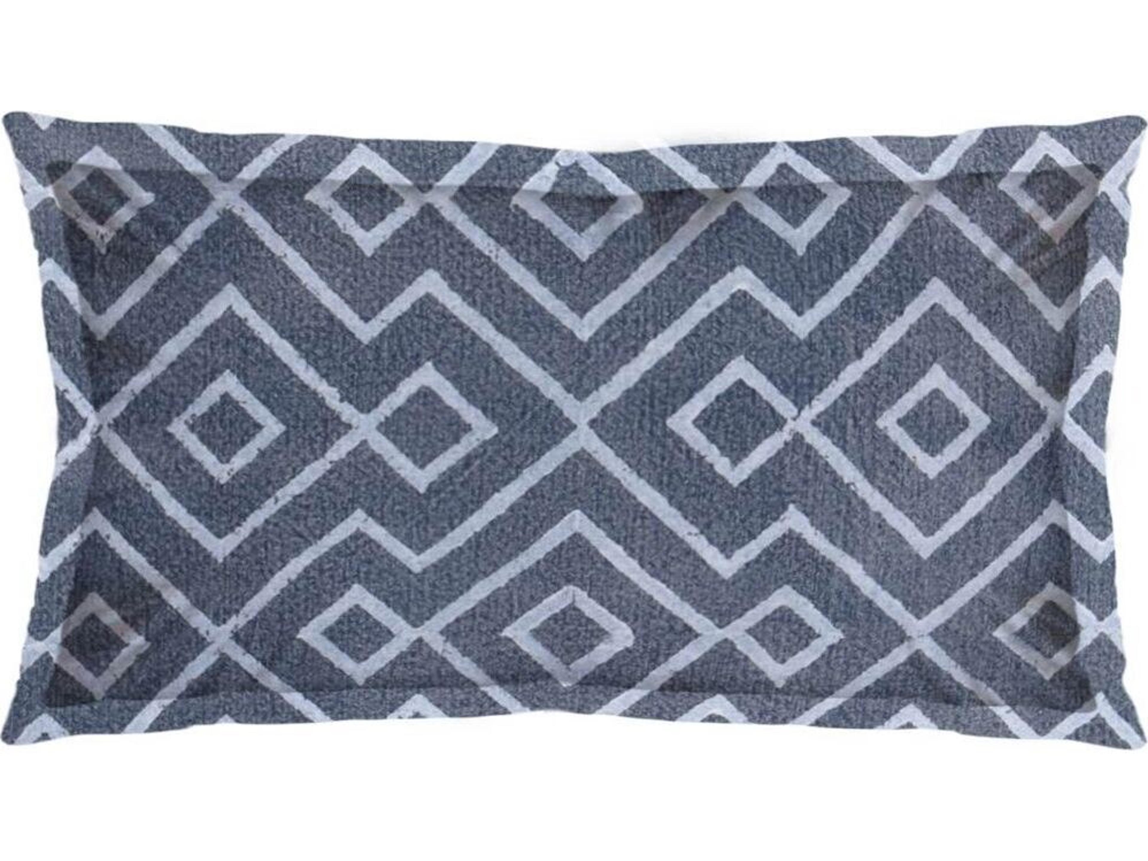 Boswell III 14 x 26 Blue Diamond Patterned Pillow Cover