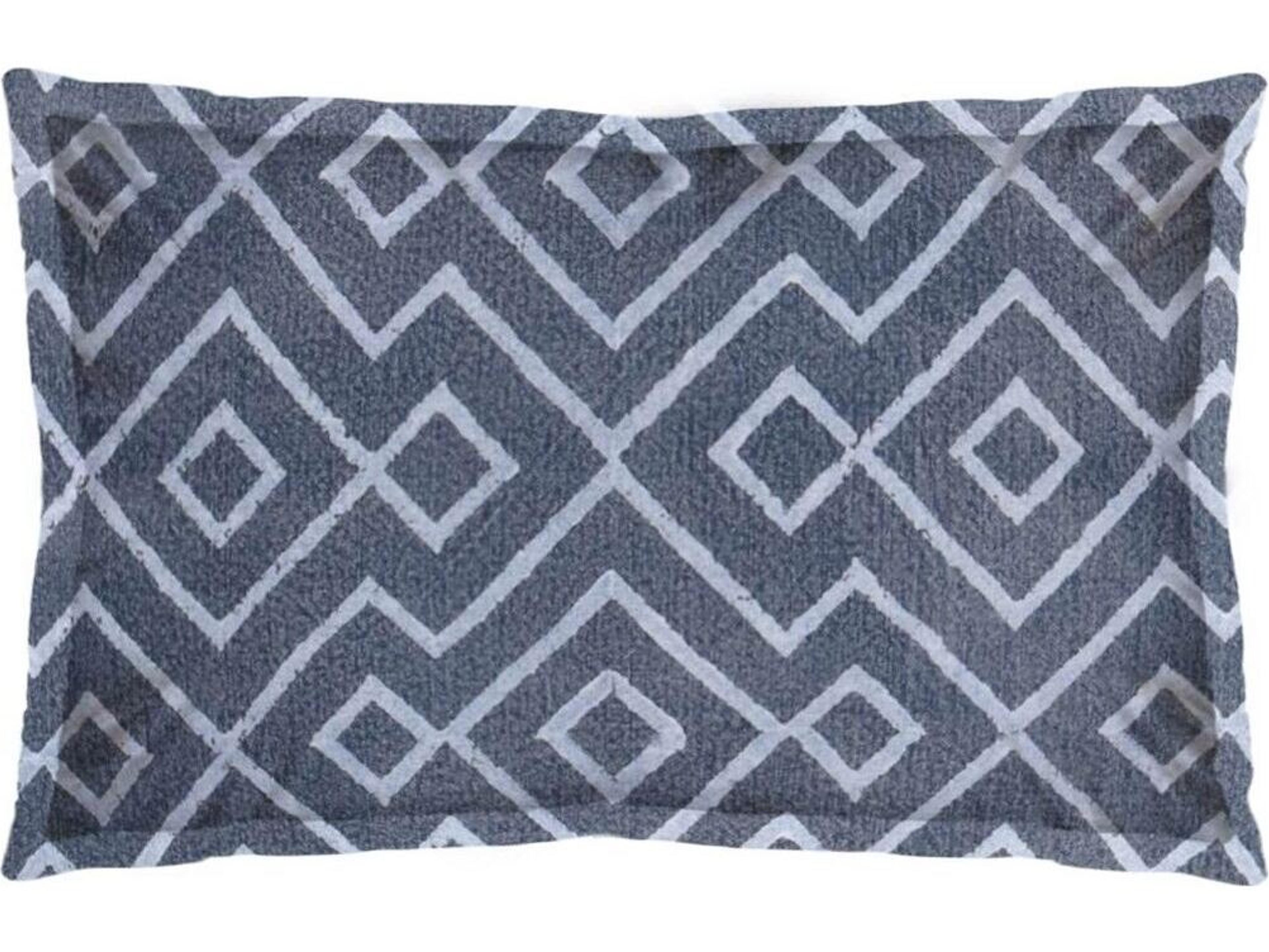 Boswell III 13 x 21 Blue Diamond Patterned Pillow Cover