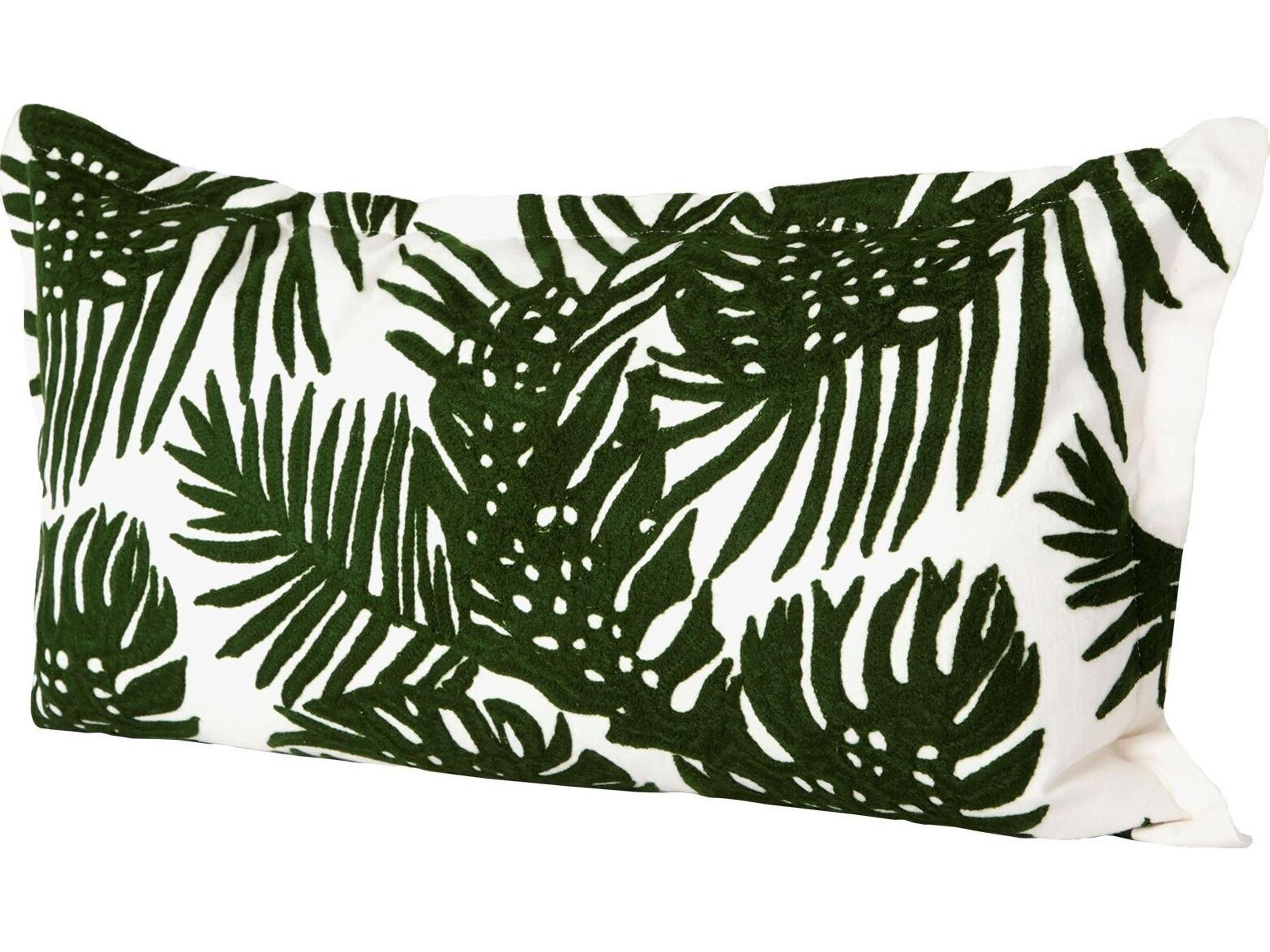 Boyle II 13 x 21 Green Tropical Palm Leaf Decorative Pillow Cover