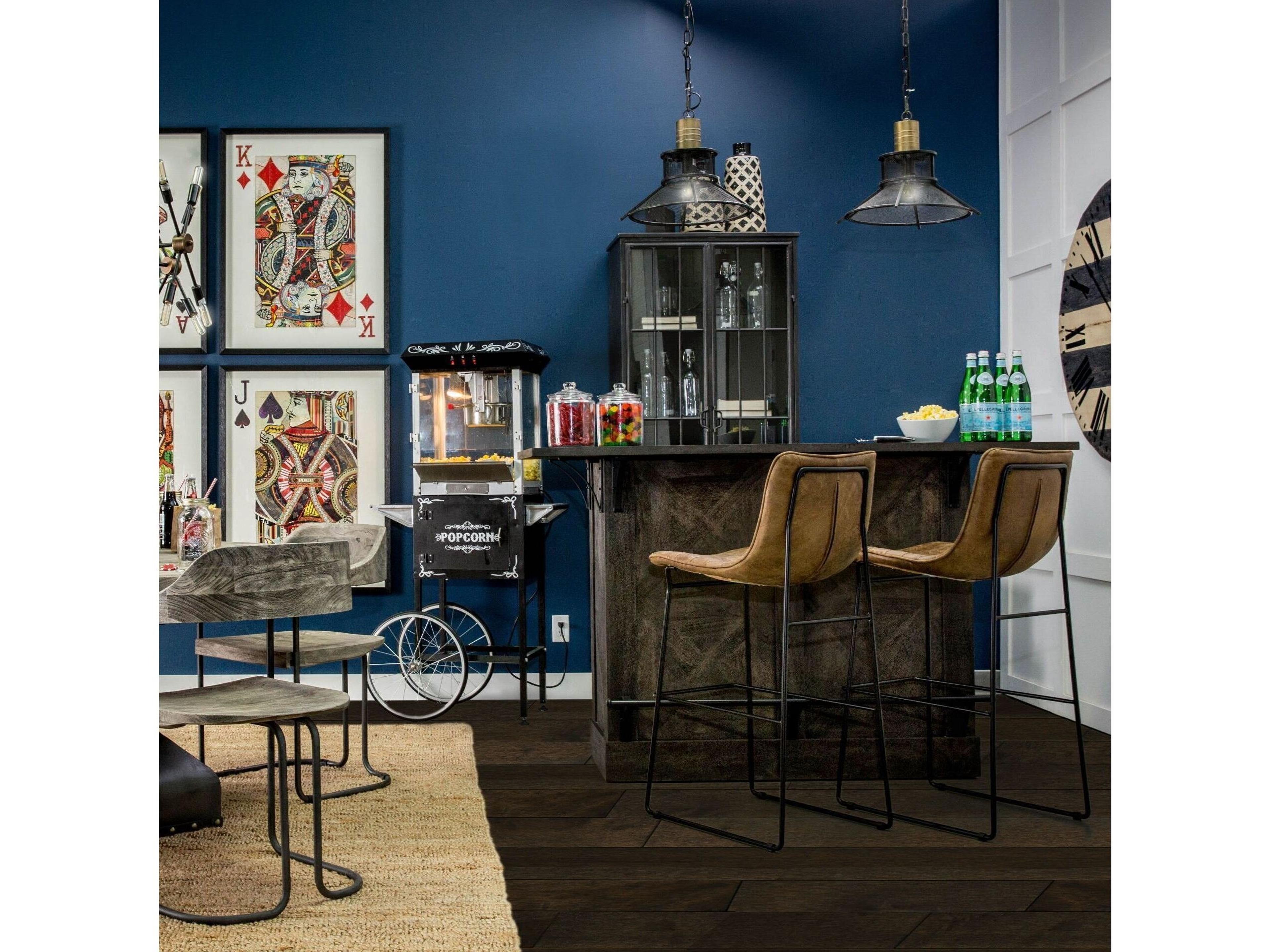 Mercana Cheers Dark Brown Solid Wood  Wine Bottle Storage Kitchen Island