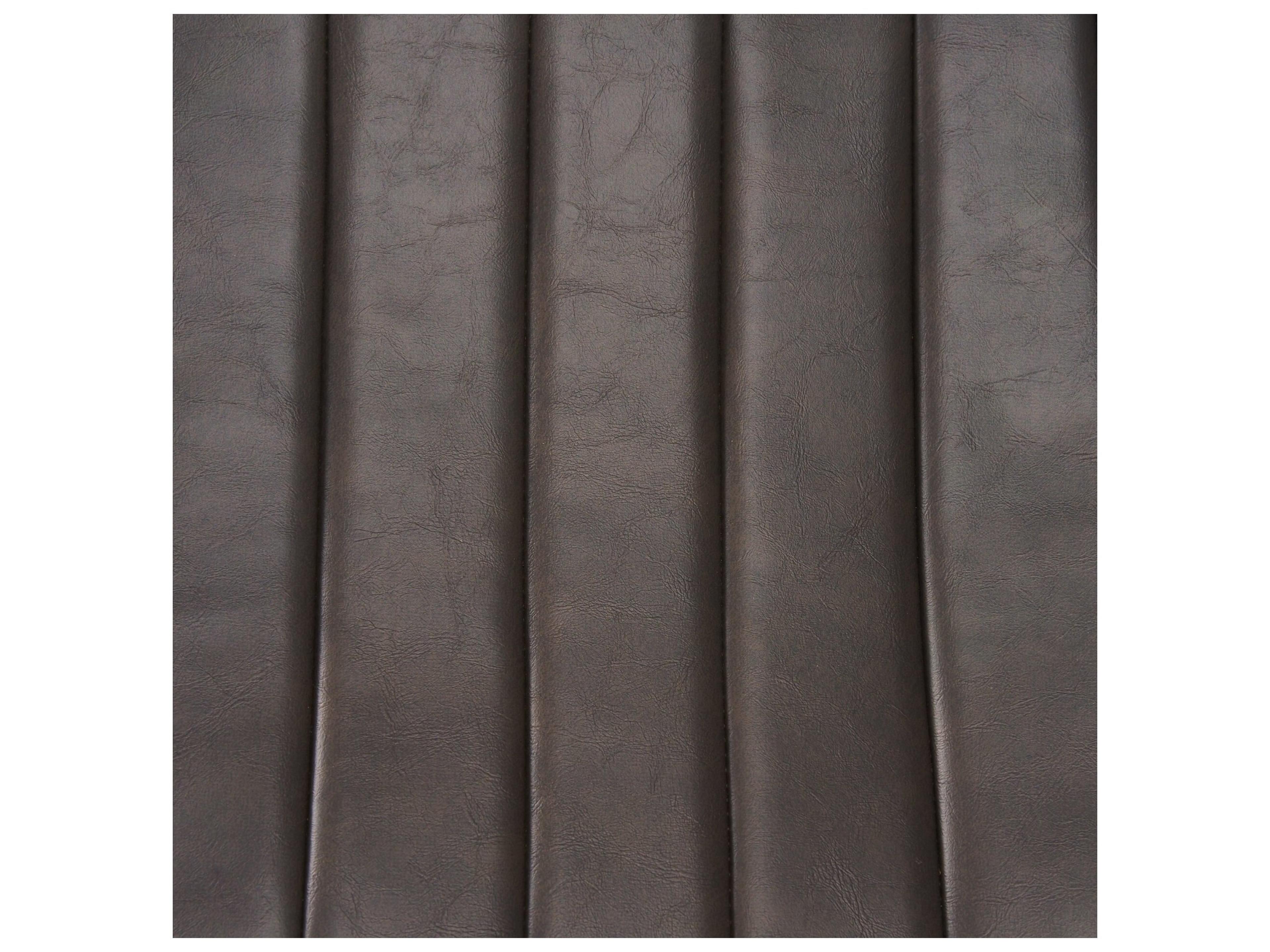 Mercana Meritt 37"H Black Faux-Leather Seat W/ Black Metal Frame Stool