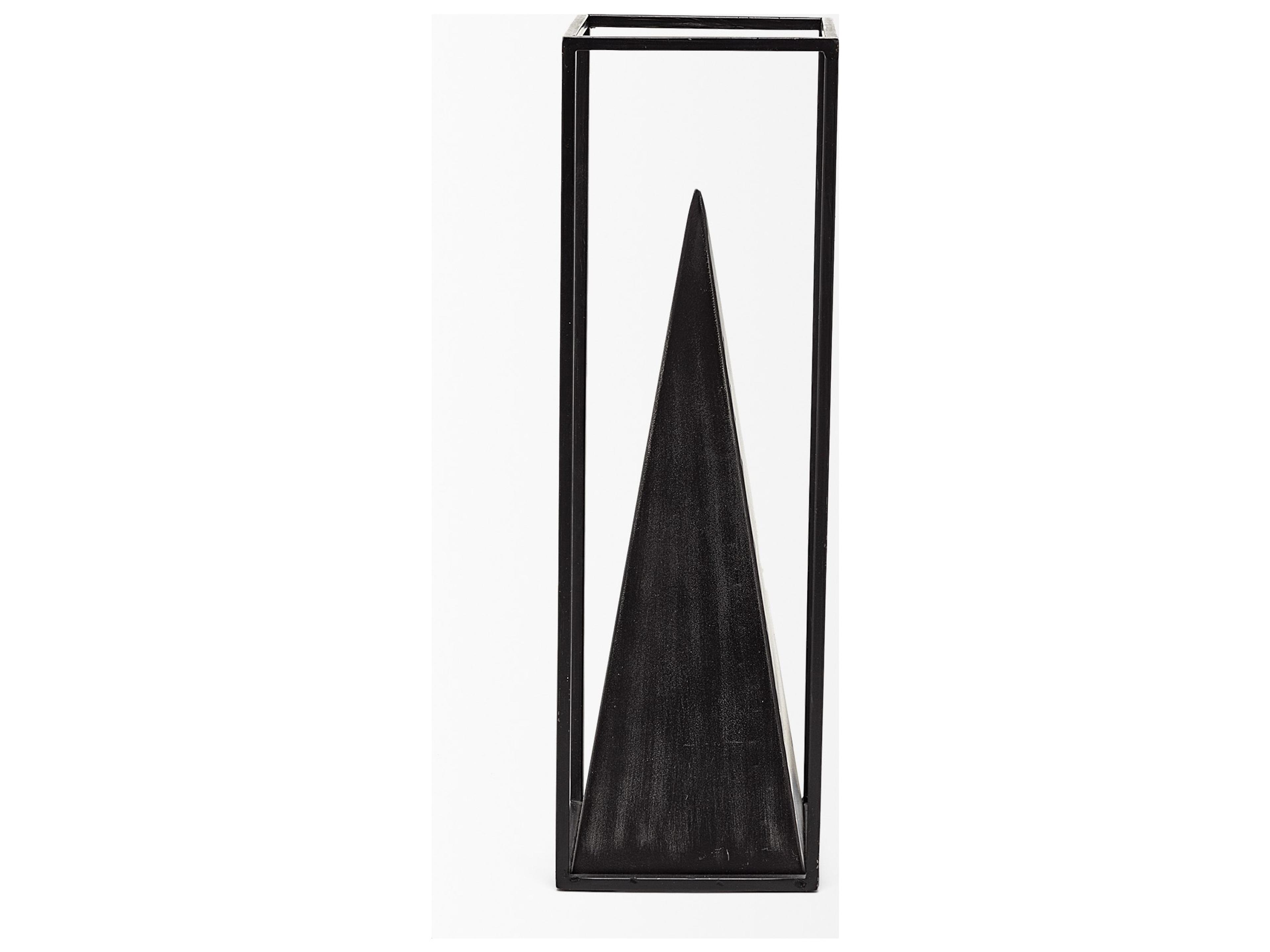 Mercana Memphis I (Large) 5L x 5W Black Metal Pyramid In A Square Frame