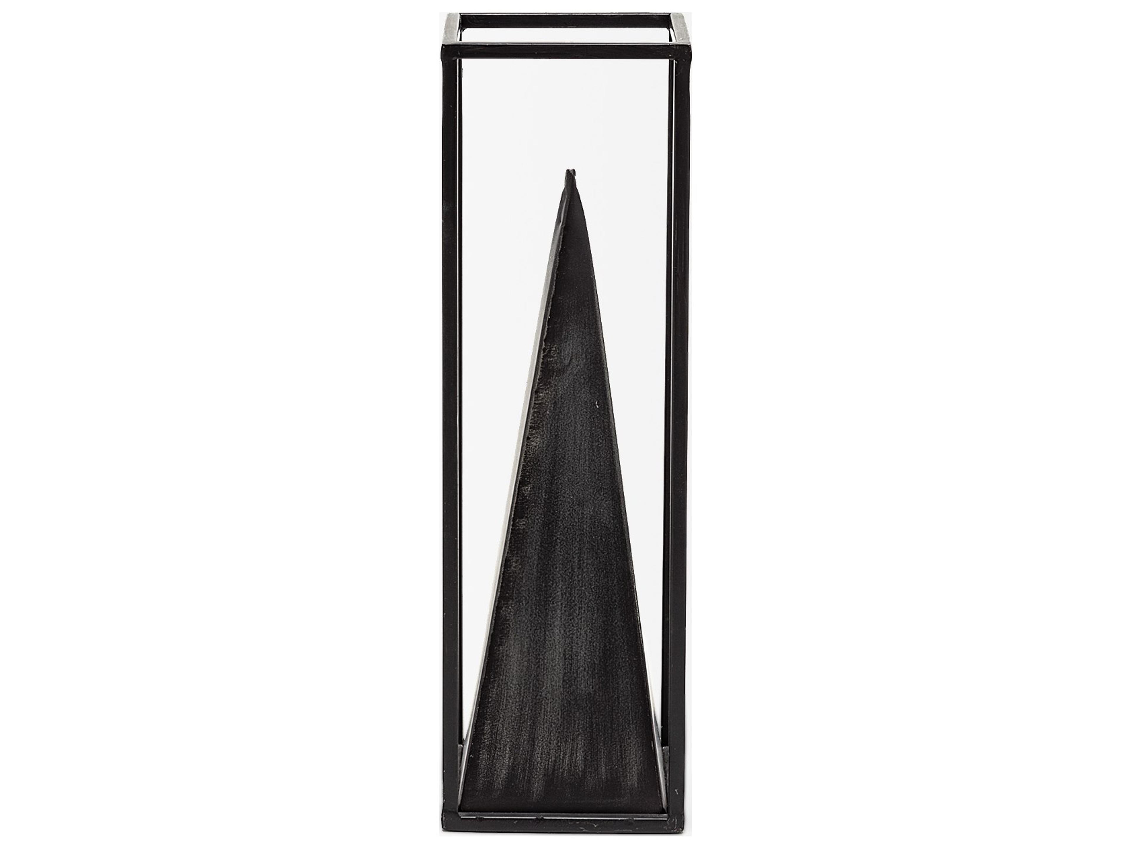 Mercana Memphis II (Medium) 4L x 4W Black Metal Pyramid In A Square Frame