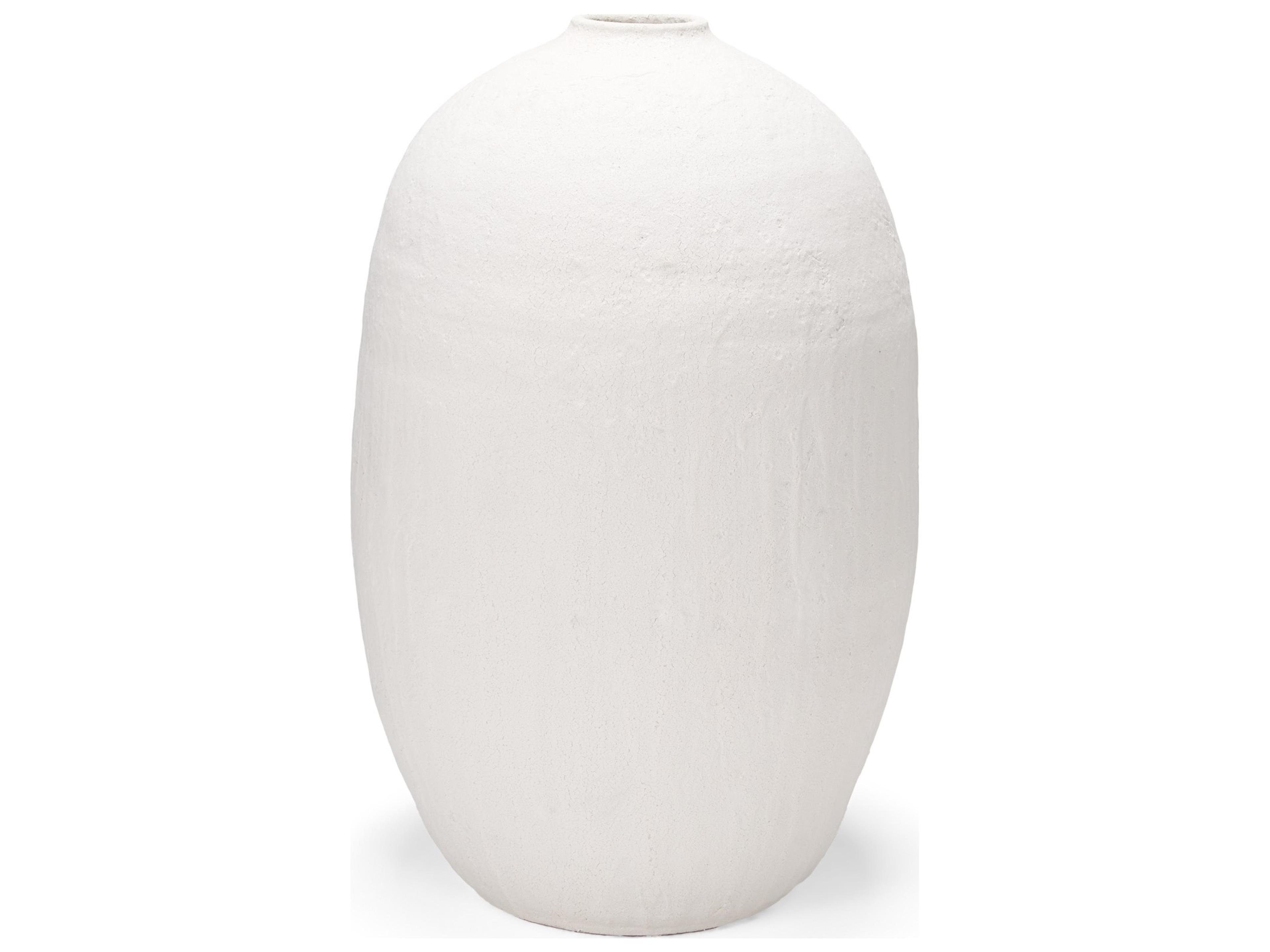 Karakum II Large White Textured Ceramic Vase