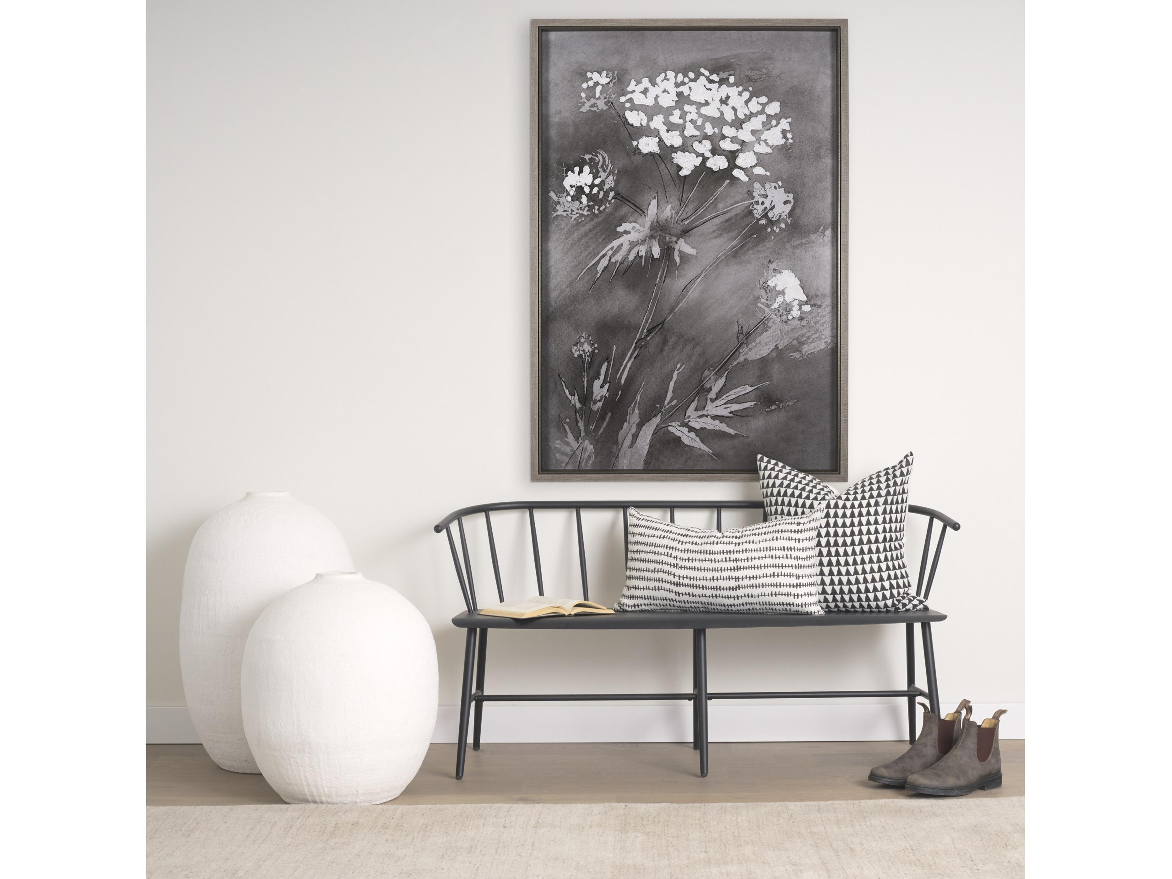 Mercana Karakum II Large White Textured Ceramic Vase