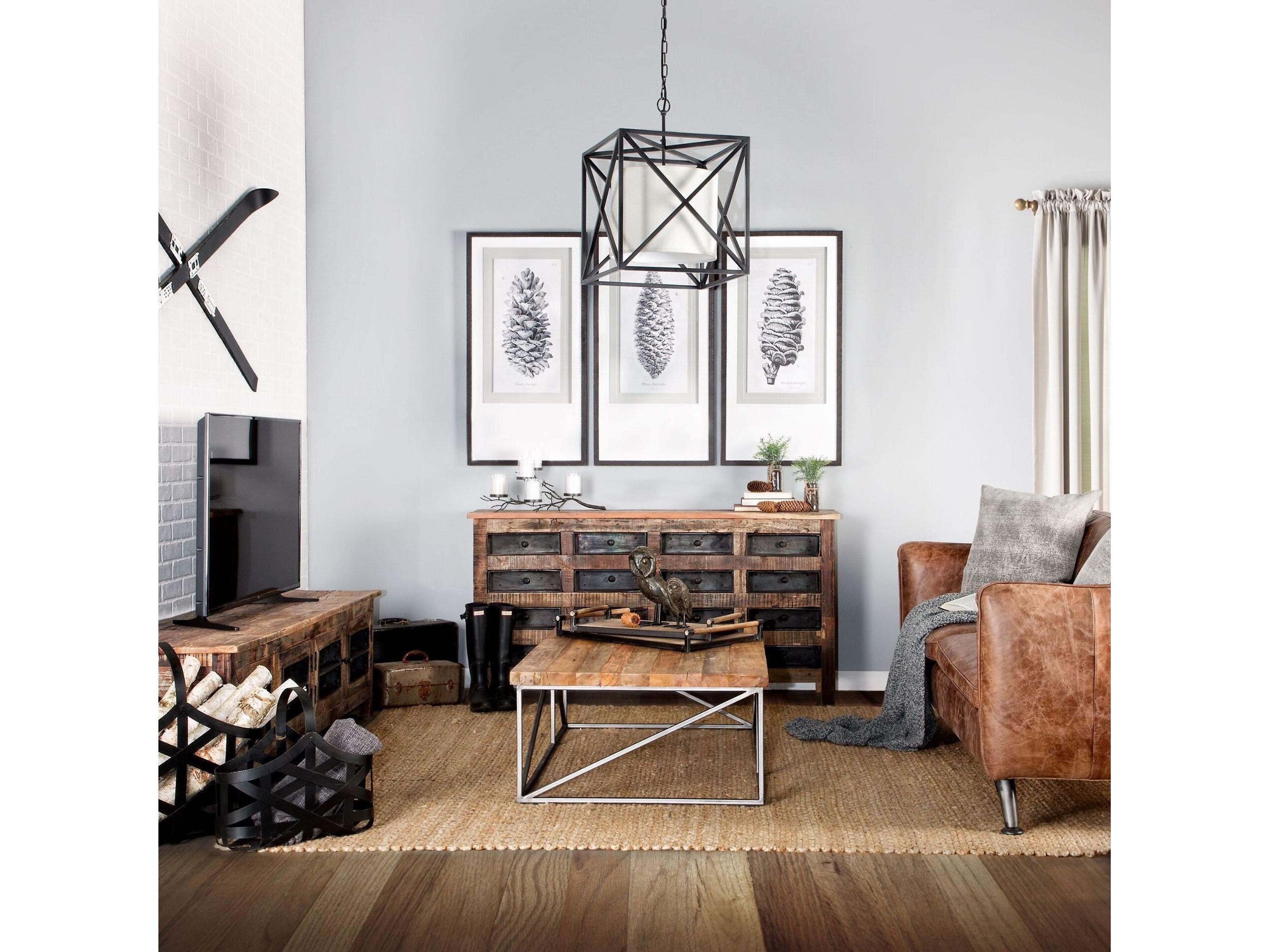 Mercana Wilton I 63x16 Reclaimed Wood and Metal 16 Drawer Sideboard